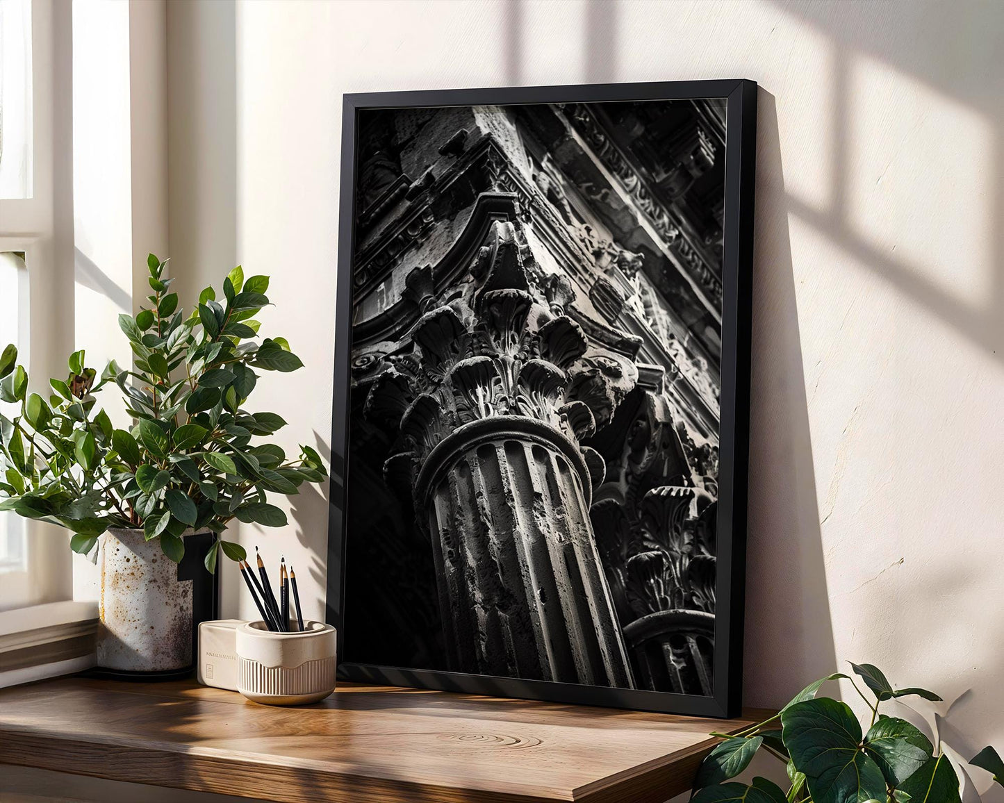 World Landmark | Seville Cathedral Column Print | Black & White Architecture Photography