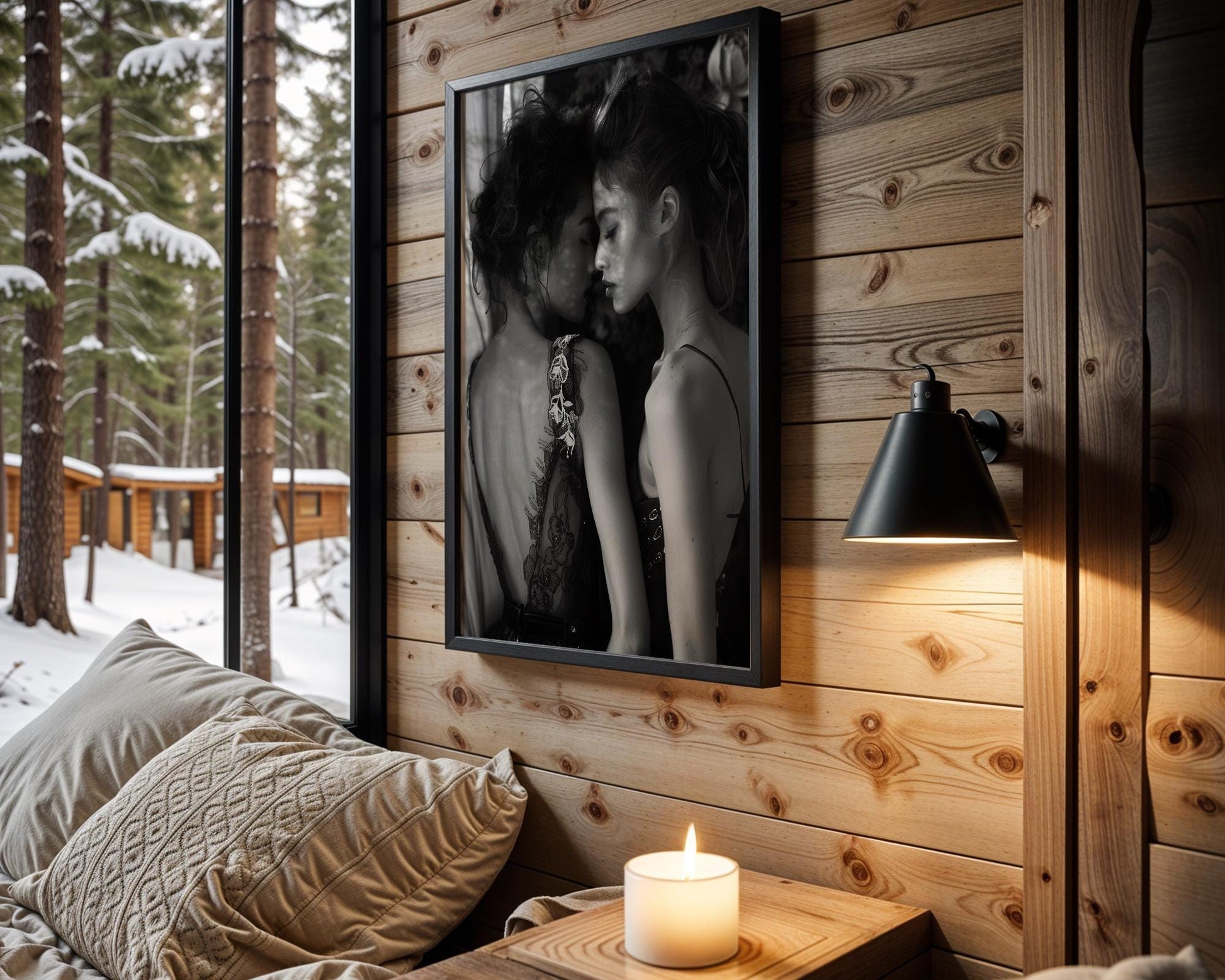 Minimal Wall Art Romantic Black and White Portrait | Minimalist Print wall art print, minimalist black and white poster, modern Scandinavian wall decor, Monohaus