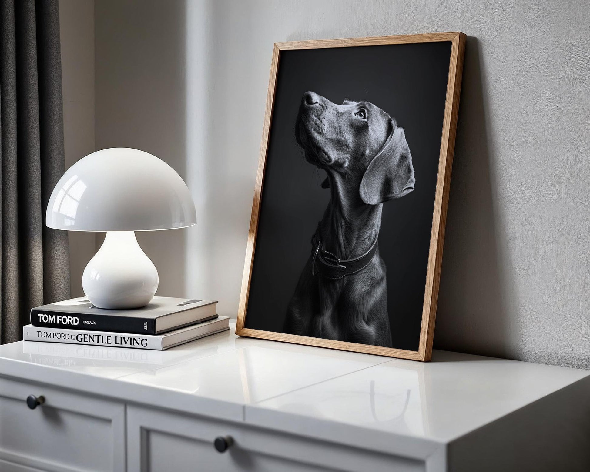 Dog Photography | Vizsla Pet Print | Black and White | Weimaraner Art wall art print, minimalist black and white poster, modern Scandinavian wall decor, Monohaus