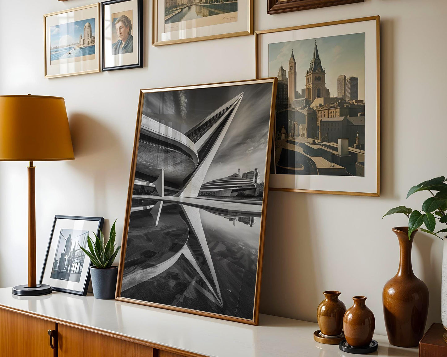 World Landmark | Palau de les Arts Print | Modern Black and White Architecture Photography wall art print, black and white architectural poster, minimalist modern Scandinavian wall decor, Monohaus