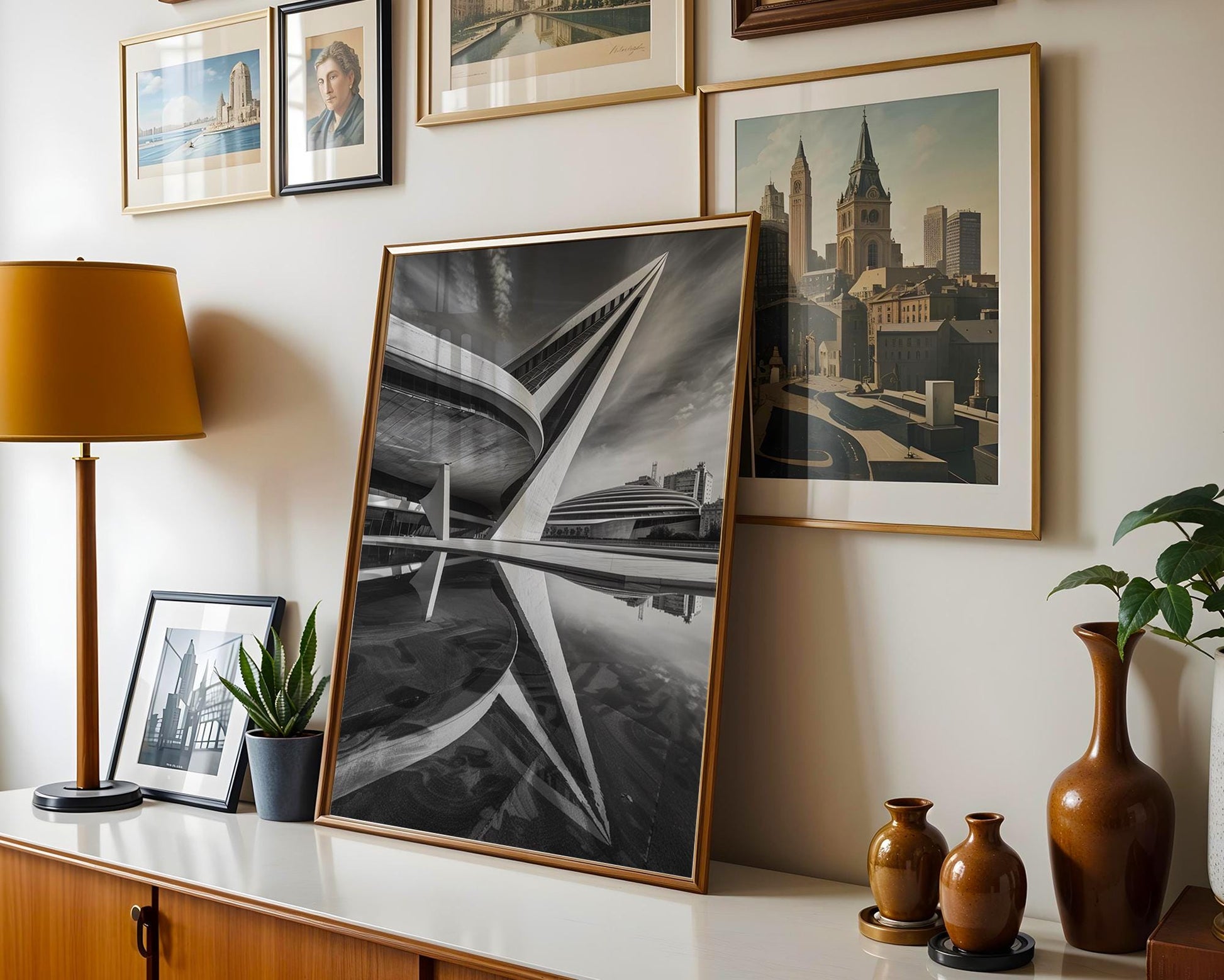 World Landmark | Palau de les Arts Print | Modern Black and White Architecture Photography wall art print, black and white architectural poster, minimalist modern Scandinavian wall decor, Monohaus