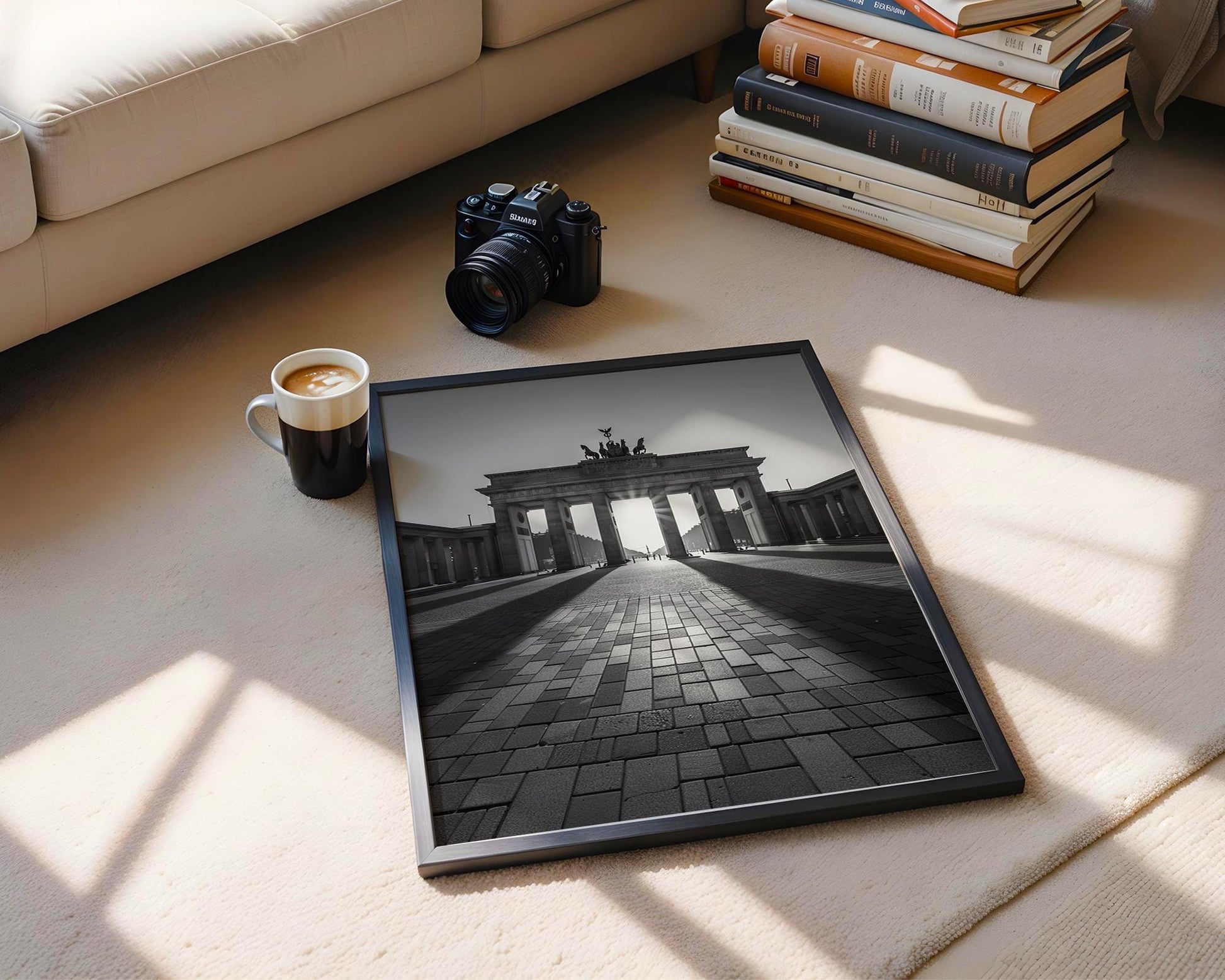 World Landmark | Brandenburg Gate Print | Berlin Black and White Photography wall art print, minimalist black and white poster, modern Scandinavian wall decor, Monohaus