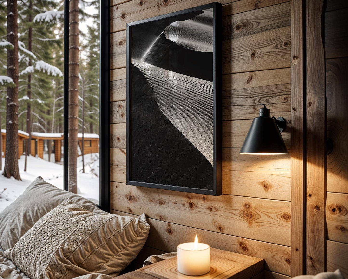 Botanical Photo | Monochrome Dune Texture Print | Minimalist Desert Landscape Art wall art print, minimalist black and white poster, modern Scandinavian wall decor, Monohaus