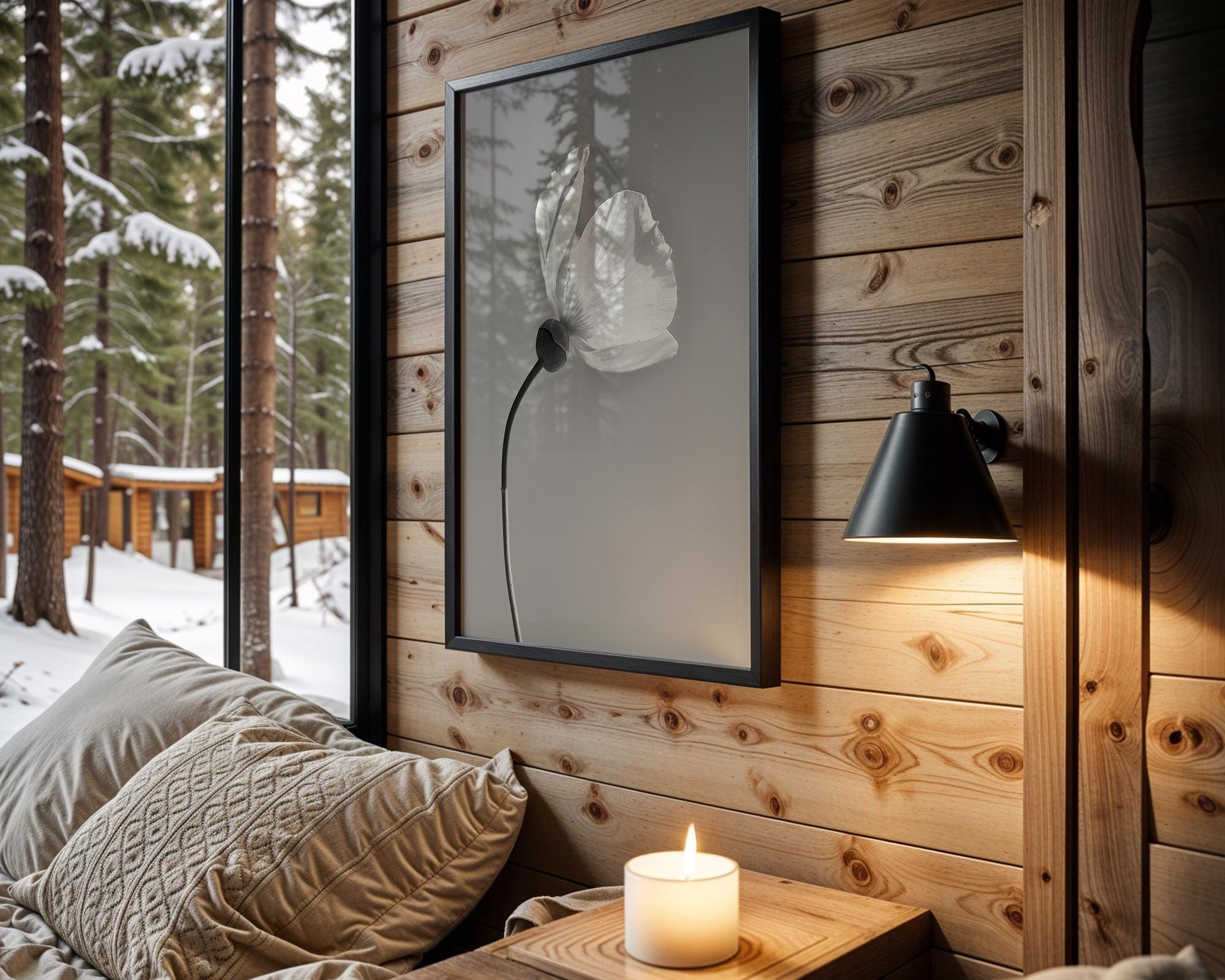 Botanical Photo | Minimalist Black and White Flower Art Print | Modern  Poster wall art print, minimalist black and white poster, modern Scandinavian wall decor, Monohaus