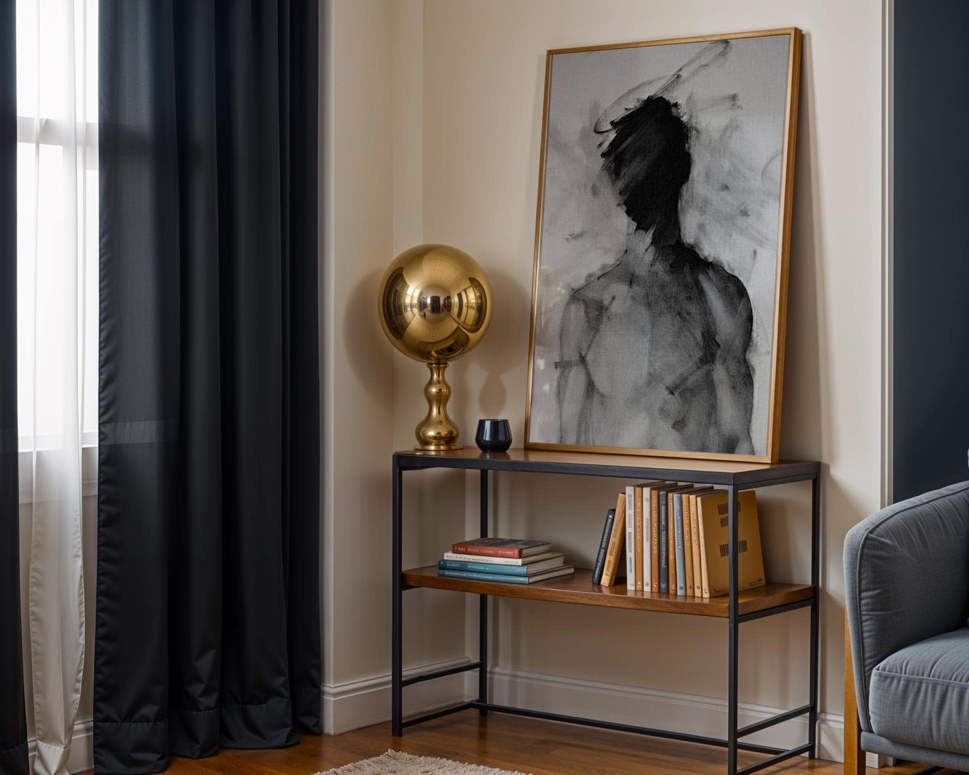 Minimal Wall Art Abstract Figure Print | Minimalist Black and White Poster abstract wall art print, geometric minimalist poster, modern Scandinavian decor, Monohaus