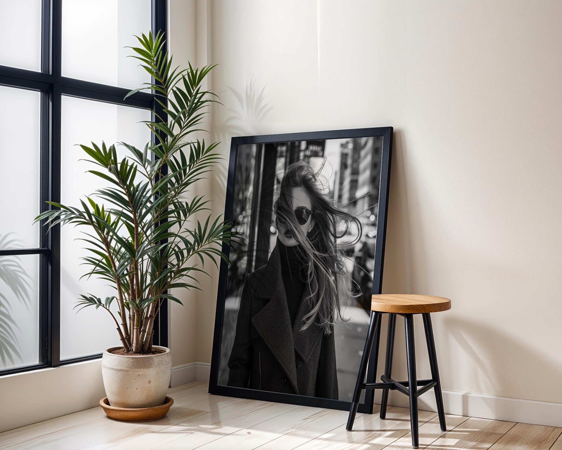 Minimal Wall Art | Black & White Fashion Photography Print | Minimalist wall art print, minimalist black and white poster, modern Scandinavian wall decor, Monohaus