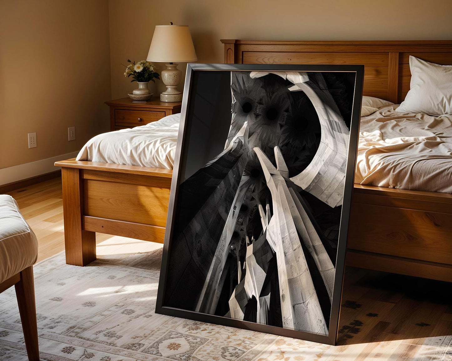 Urban Photography | Sagrada Familia Print | Barcelona Architecture Wall Art wall art print, black and white architectural poster, minimalist modern Scandinavian wall decor, Monohaus