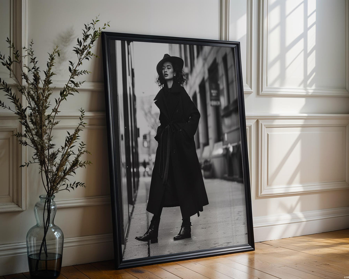 Black and White Fashion Photography Print | Chic Woman, Minimalist Wall Art wall art print, minimalist black and white poster, modern Scandinavian wall decor, Monohaus