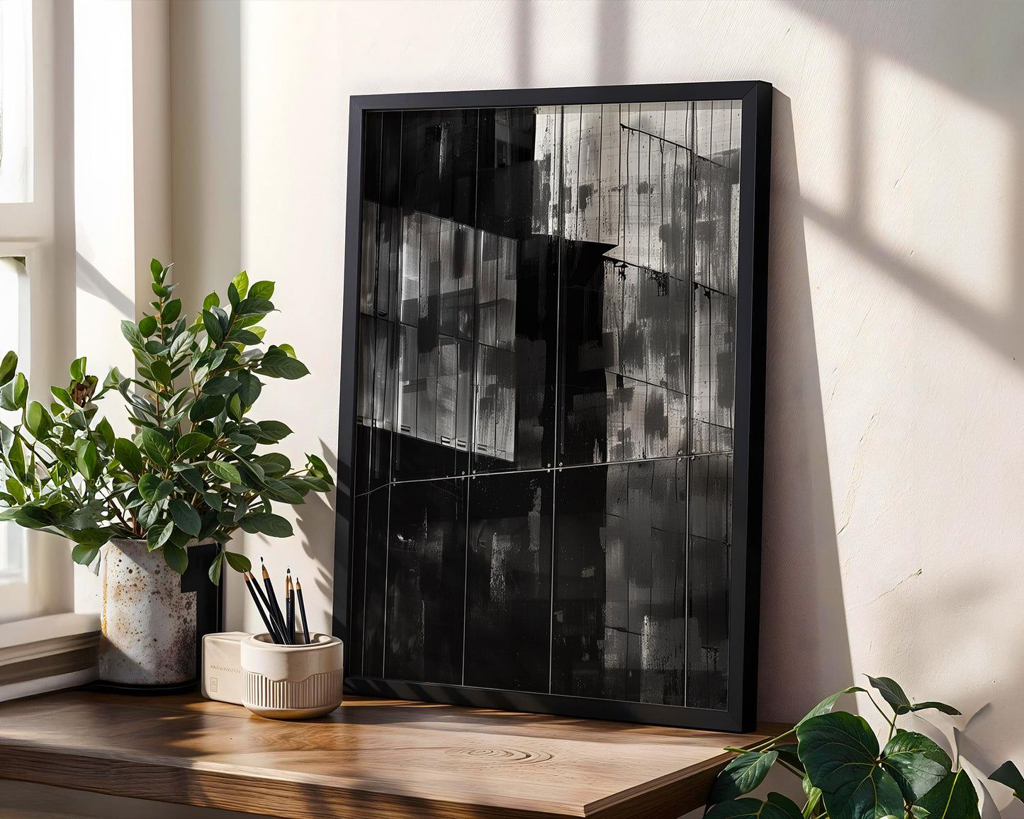 Minimal Wall Art Urban Reflections | Black and White Architecture Photography wall art print, black and white architectural poster, minimalist modern Scandinavian wall decor, Monohaus