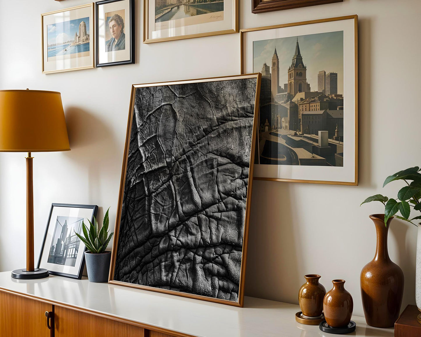 Wildlife Poster | Elephant Skin Print | Black & White Safari Photography wall art print, minimalist black and white poster, modern Scandinavian wall decor, Monohaus