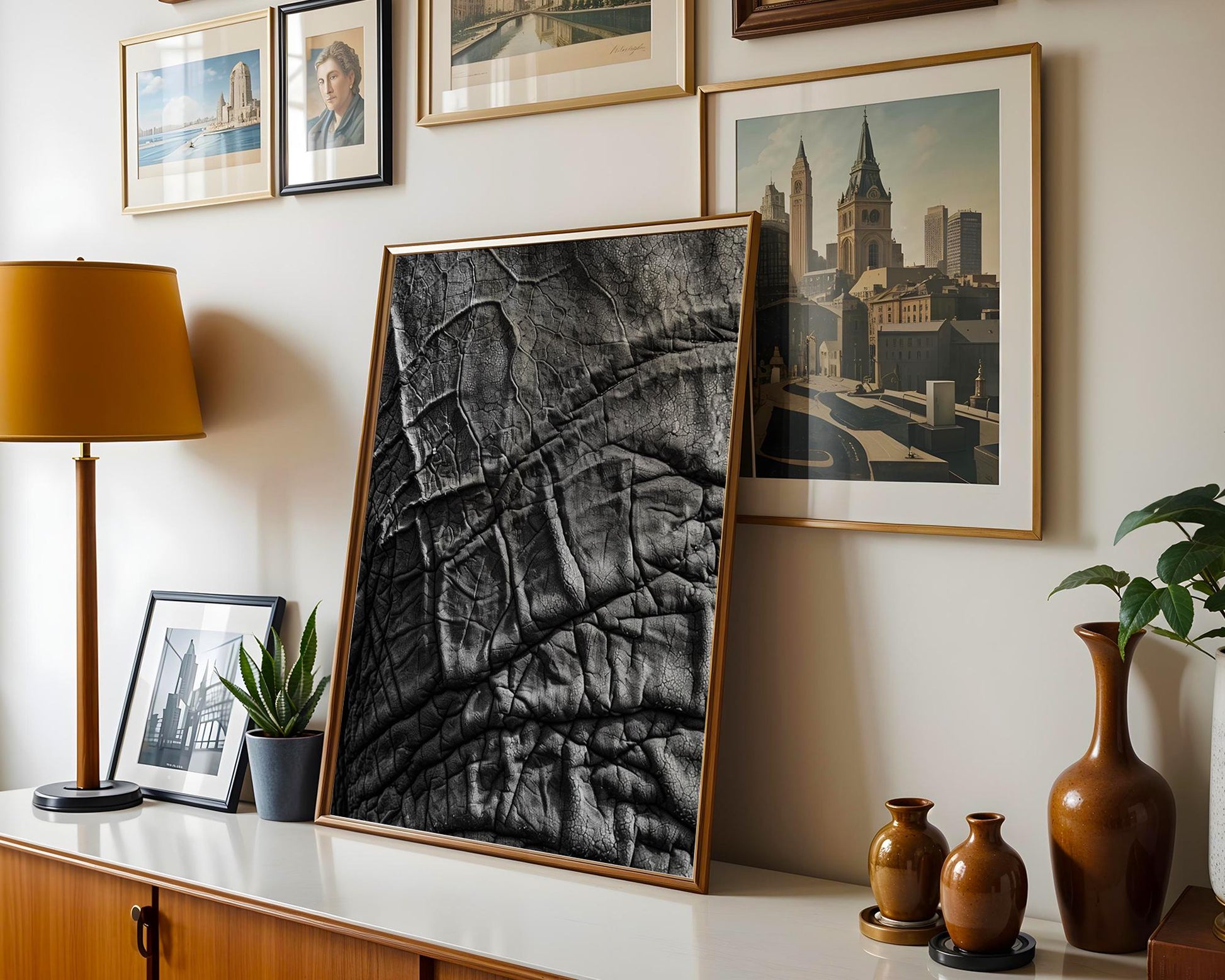 Wildlife Poster | Elephant Skin Print | Black & White Safari Photography wall art print, minimalist black and white poster, modern Scandinavian wall decor, Monohaus