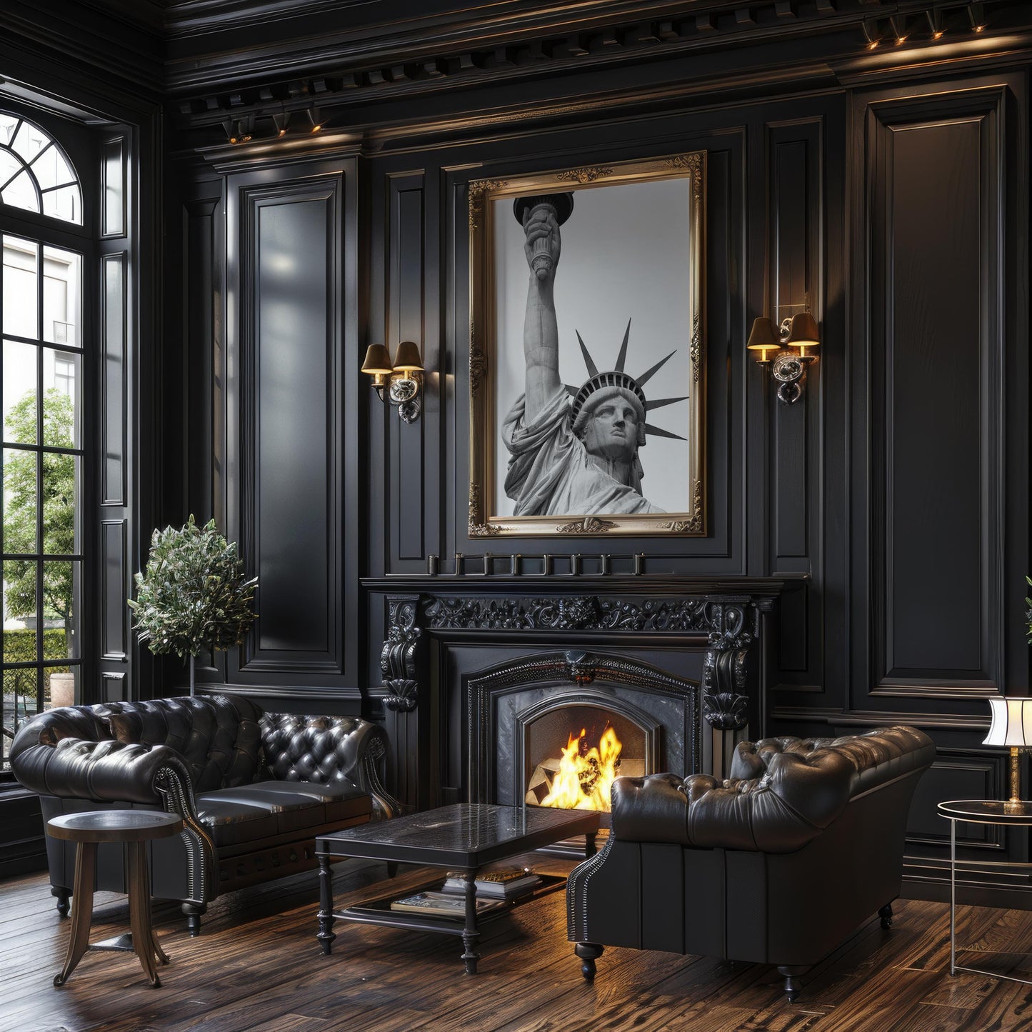 World Landmark | Statue of Liberty Print | Minimalist Black and White NYC Poster wall art print, minimalist black and white poster, modern Scandinavian wall decor, Monohaus