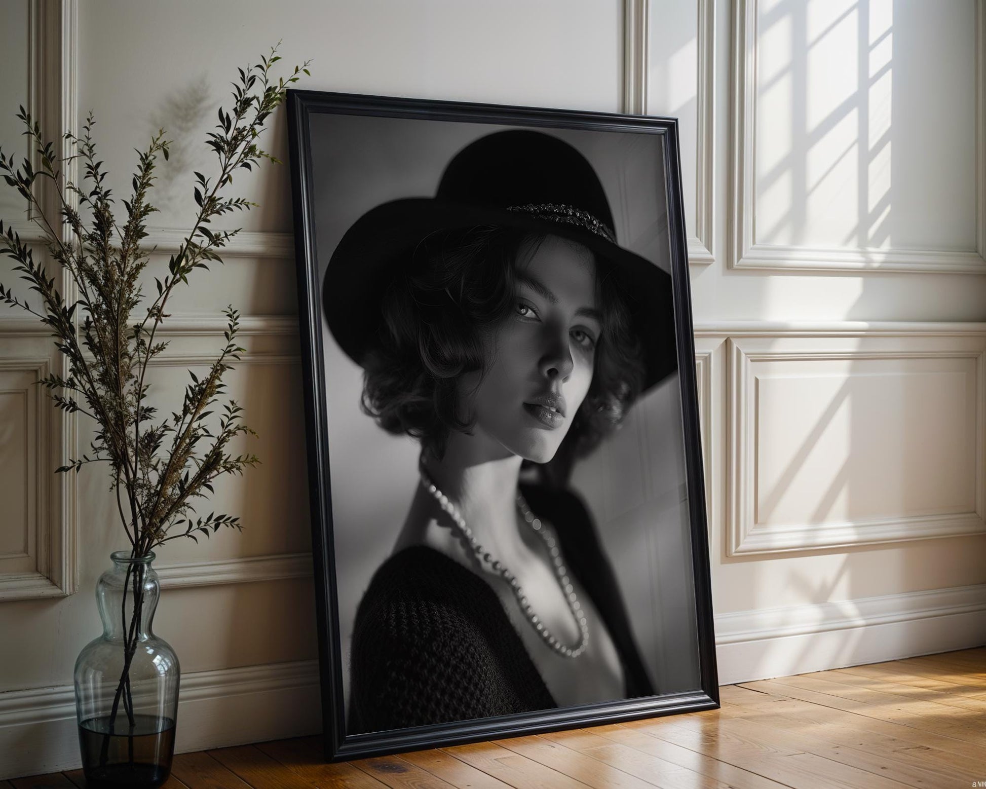 Minimal Wall Art | Retro Paris Fashion Print |  Monochrome Photography wall art print, minimalist black and white poster, modern Scandinavian wall decor, Monohaus