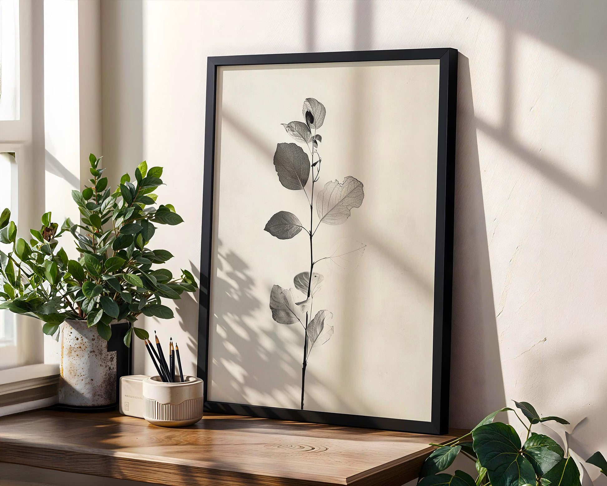 Botanical Photo | Stem Print | Minimalist Black and White Fine Art wall art print, minimalist black and white poster, modern Scandinavian wall decor, Monohaus