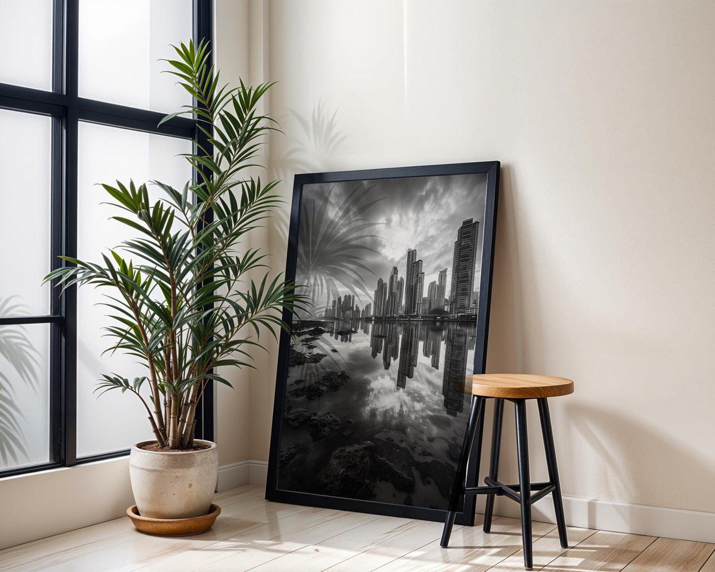 World Landmark | Panama City Skyline Print | Black and White Architecture Photography