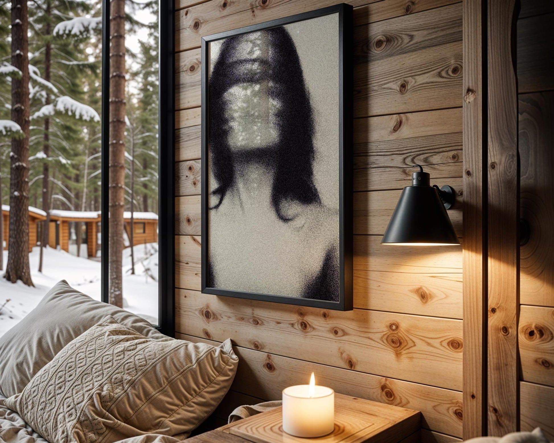 Minimal Wall Art Abstract Motion Blur Portrait | Black And White Grainy Poster abstract wall art print, geometric minimalist poster, modern Scandinavian decor, Monohaus