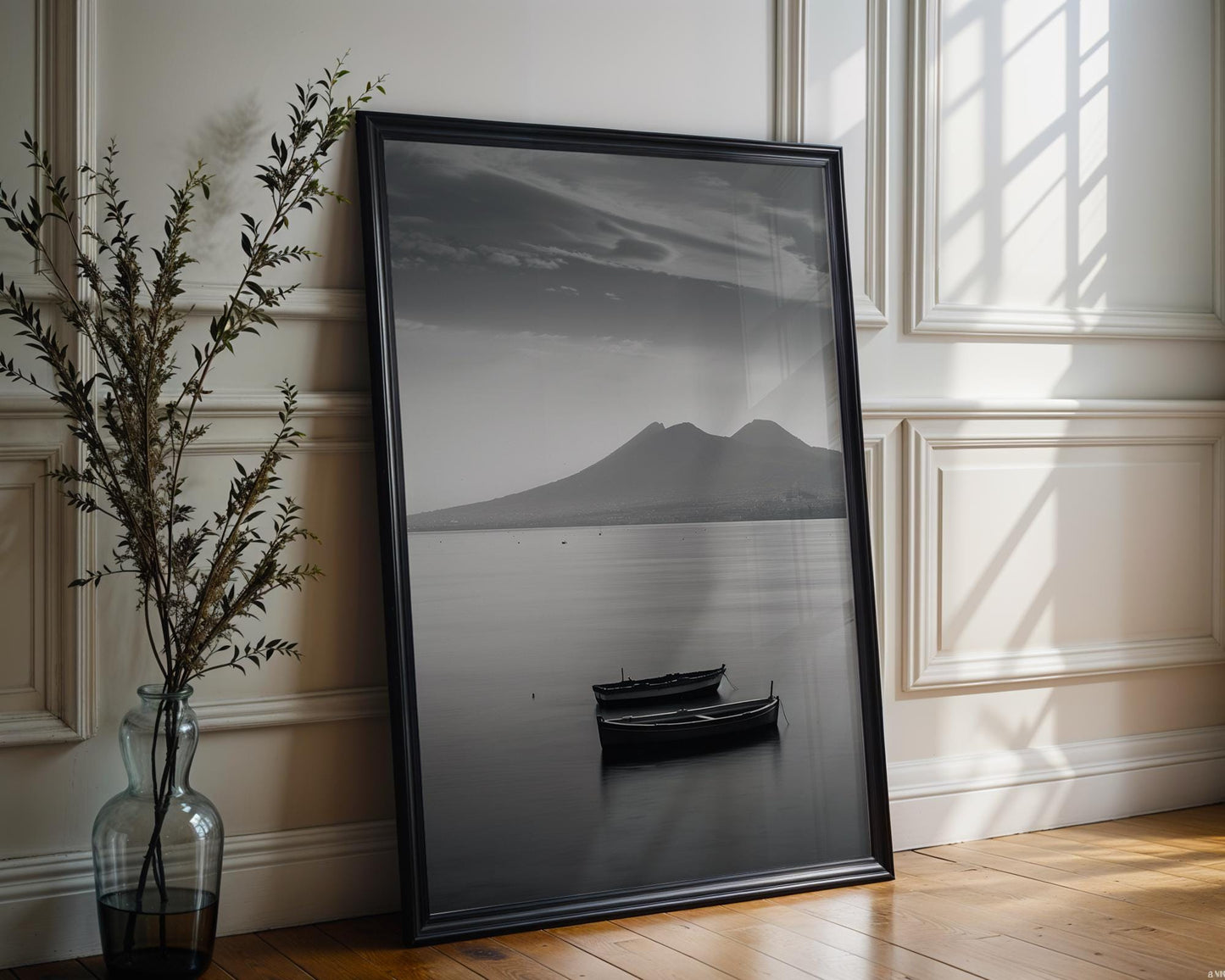 World Landmark | Naples Italy Seascape Print | Mount Vesuvius Minimalist Photography