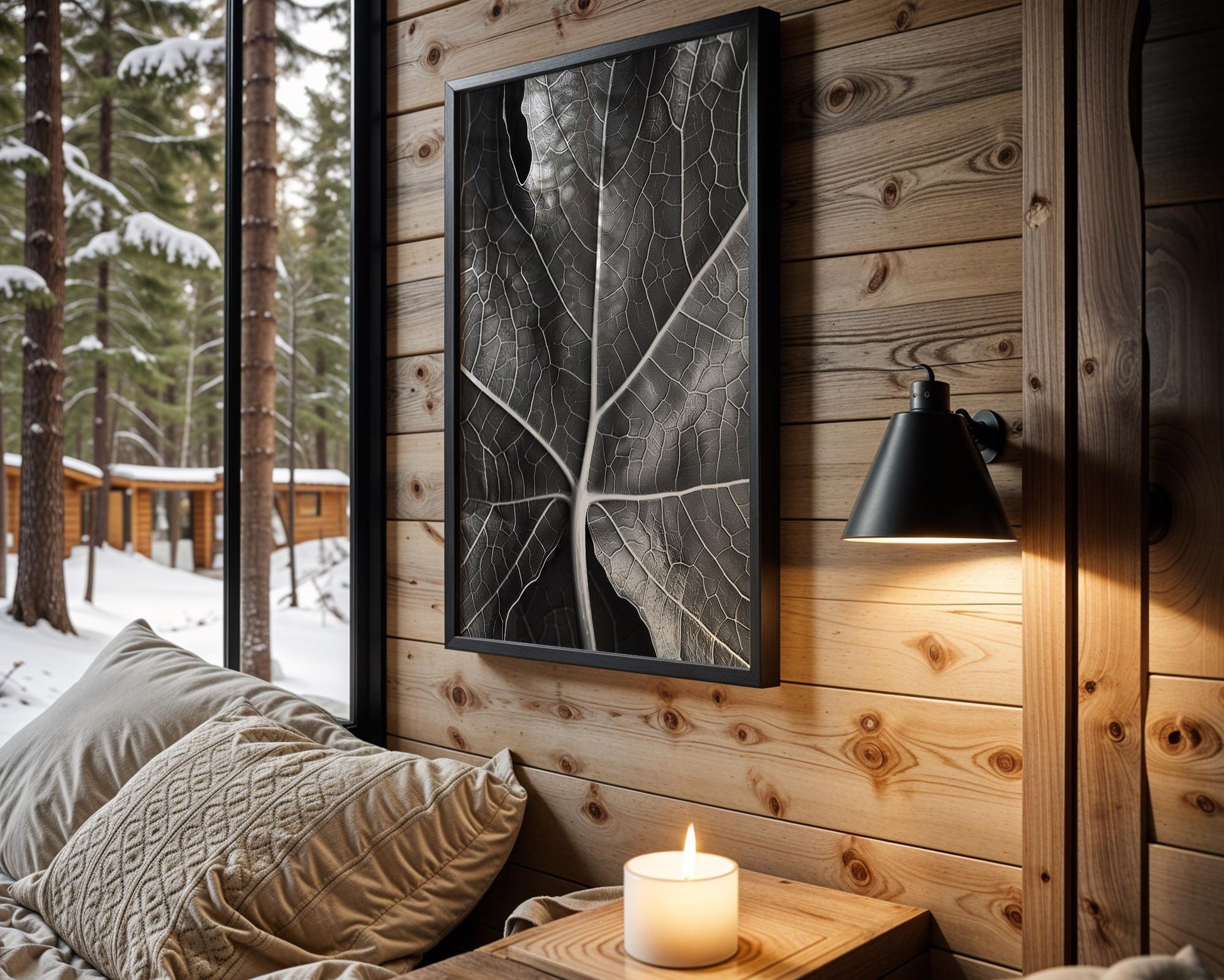 Botanical Photo | Black and White Leaf Vein Print | Abstract  Photography abstract wall art print, geometric minimalist poster, modern Scandinavian decor, Monohaus