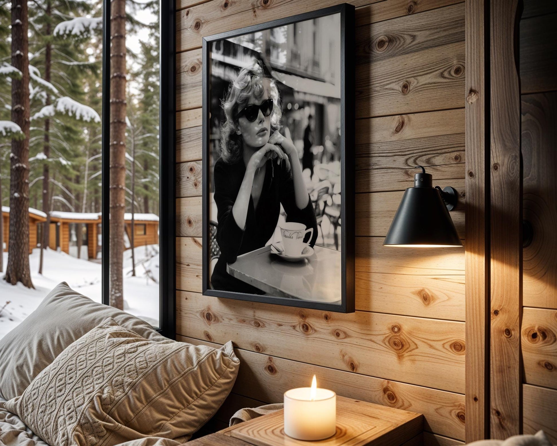 Minimal Wall Art | Retro Paris Fashion Print |  Monochrome Photography wall art print, minimalist black and white poster, modern Scandinavian wall decor, Monohaus