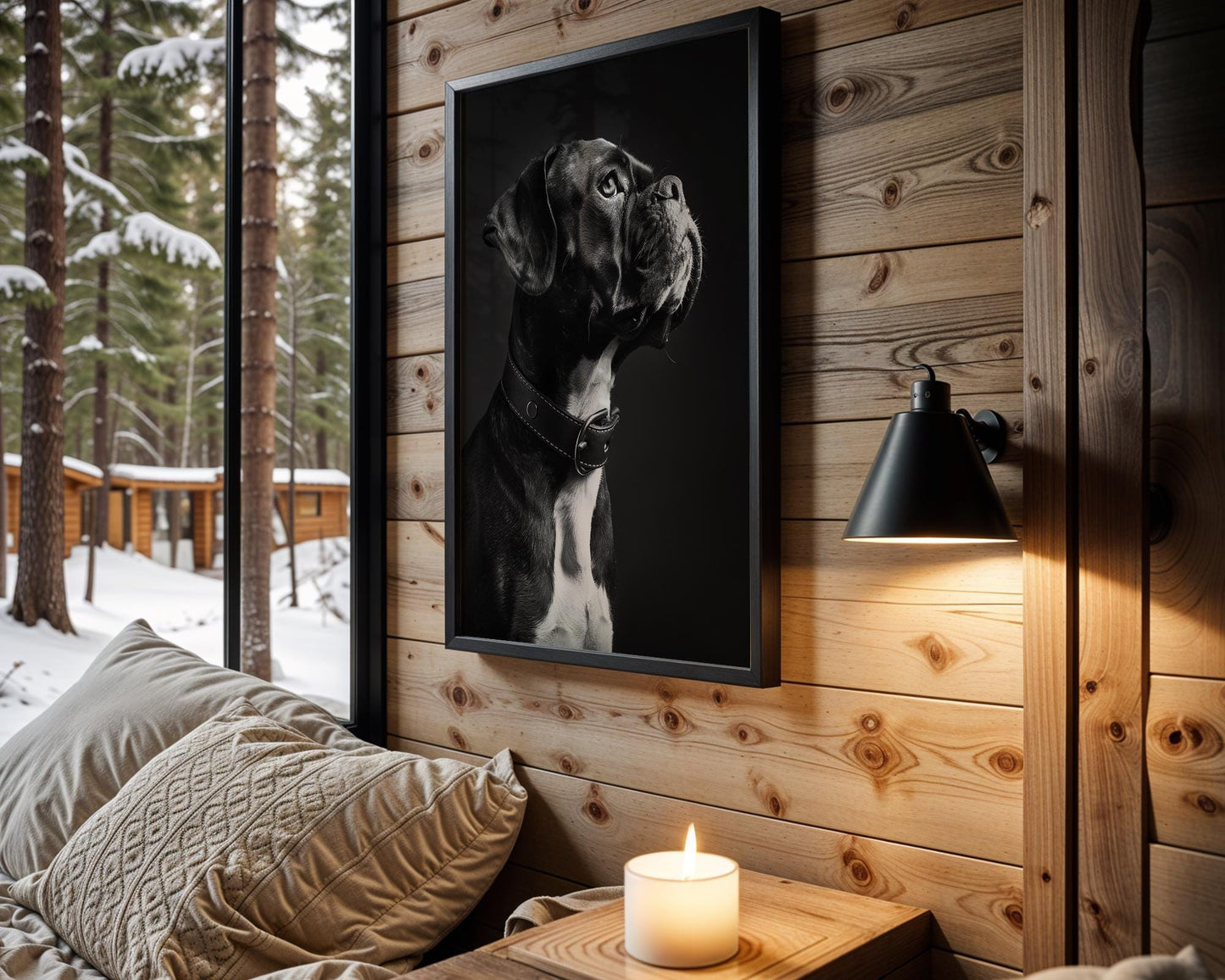 Dog Photography Boxer Pet Portrait Print | Black & White Home Decor, Minimalist Art wall art print, minimalist black and white poster, modern Scandinavian wall decor, Monohaus