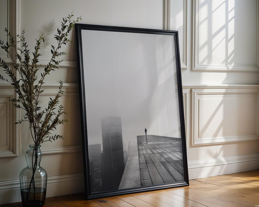 Noir Cityscape Photography Print | Minimalist Urban Wall Art wall art print, black and white architectural poster, minimalist modern Scandinavian wall decor, Monohaus