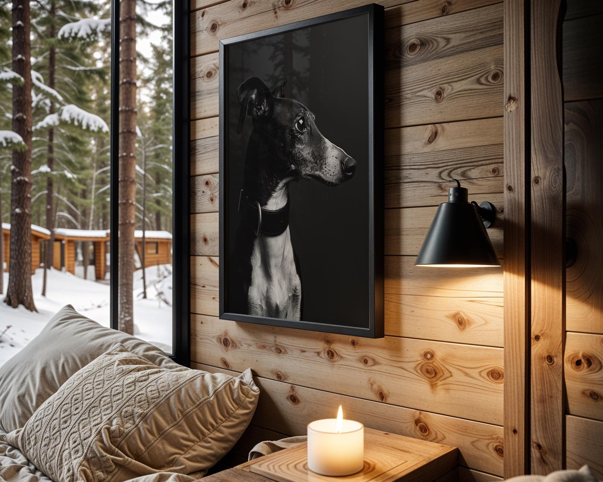 Dog Photography Greyhound Print Black and White | Minimalist Whippet Fine Art wall art print, minimalist black and white poster, modern Scandinavian wall decor, Monohaus