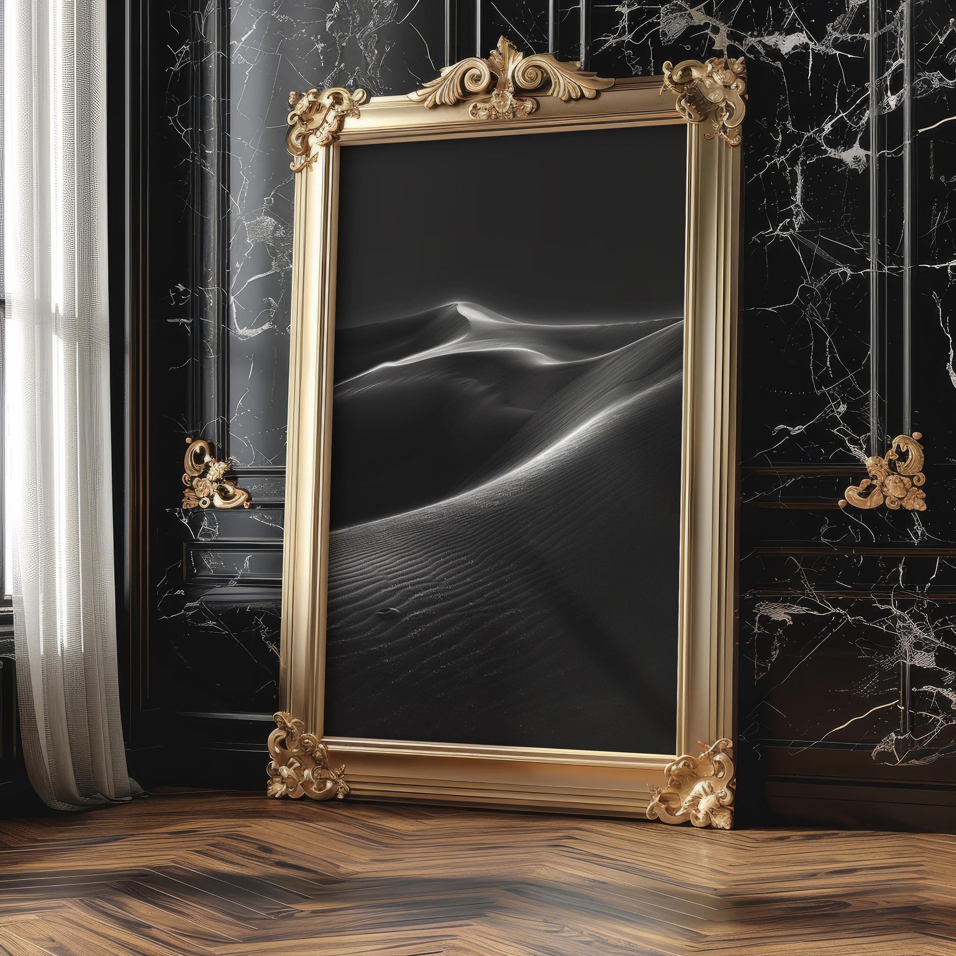 Botanical Photo | Monochrome Sand Dunes Art Print | Minimalist Black and White Photography wall art print, minimalist black and white poster, modern Scandinavian wall decor, Monohaus