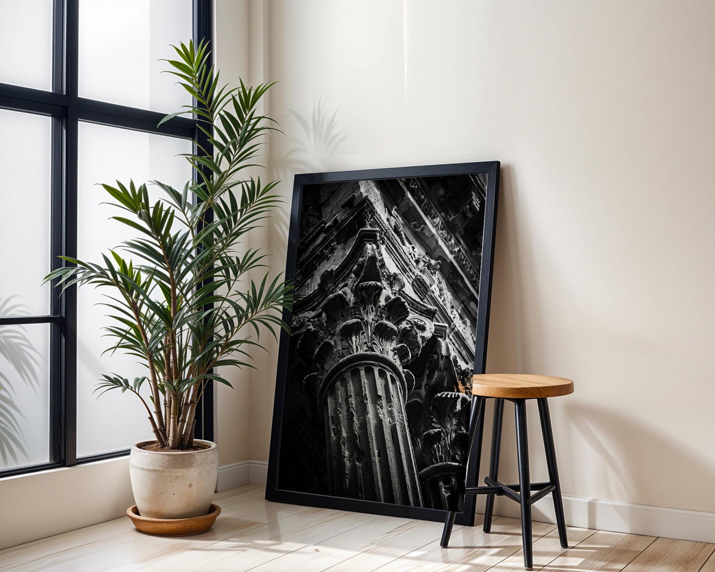 World Landmark | Seville Cathedral Column Print | Black & White Architecture Photography