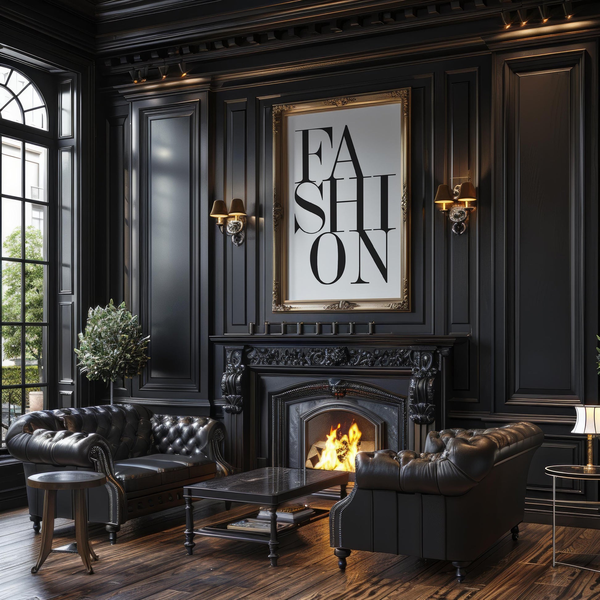 Designer Wall Art | Fashion Typography Print | Modern Black and White Home Decor typography wall art print, minimalist black and white type poster, modern graphic design decor, Monohaus