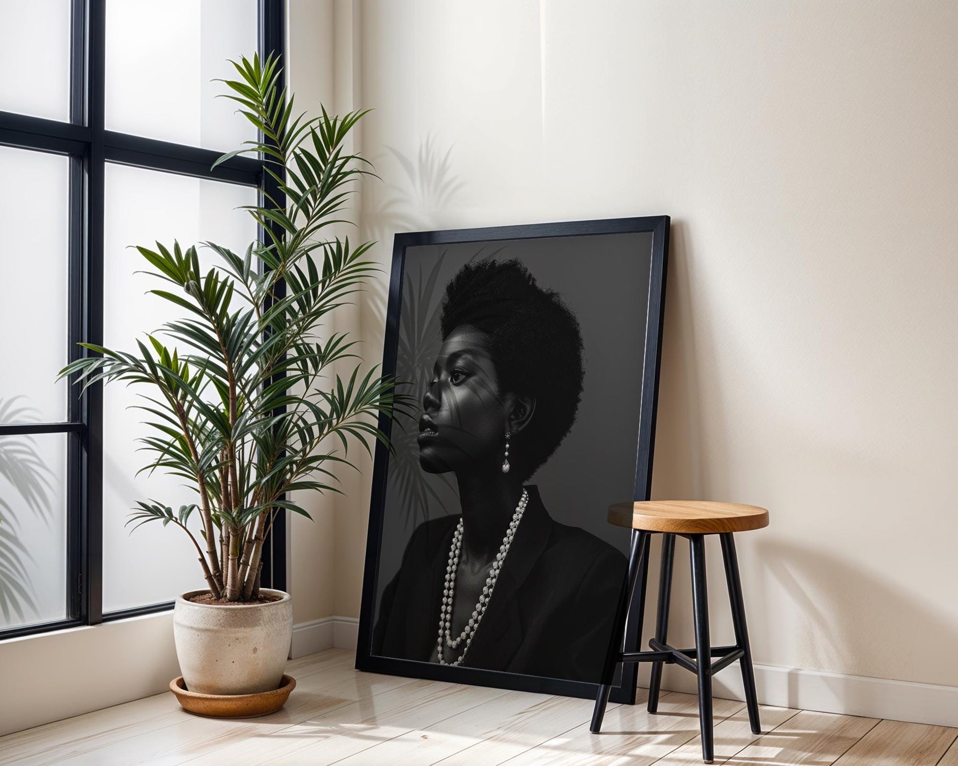 Minimal Wall Art | Retro Paris Fashion Print |  Glamour Photography wall art print, minimalist black and white poster, modern Scandinavian wall decor, Monohaus