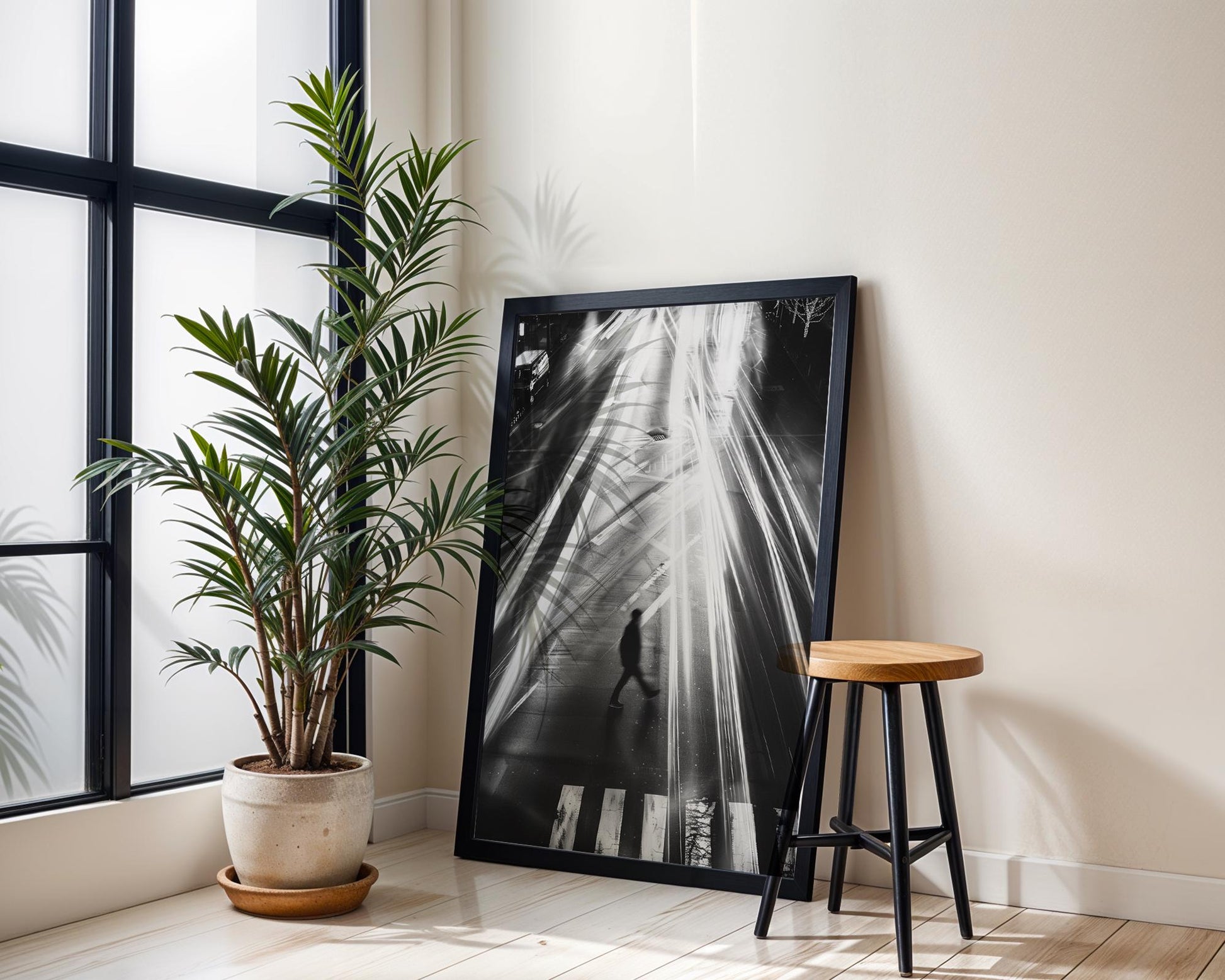 Urban Photography | Black and White Crosswalk Art Print | Urban Minimalist Decor black and white photo print, minimalist monochrome wall art poster for modern interiors, Monohaus