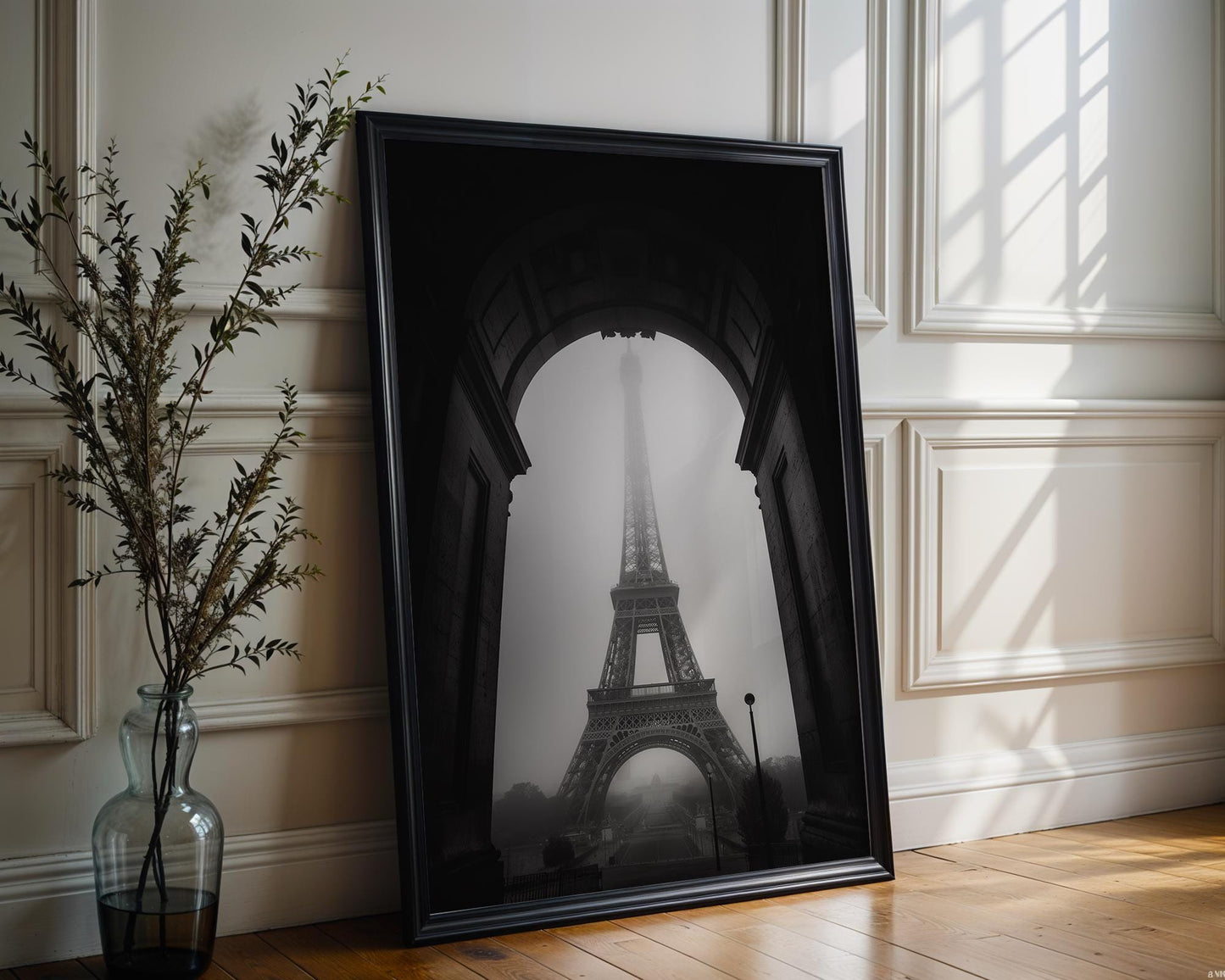 World Landmark | Eiffel Tower Print | Paris Architecture Photography, Black and White Wall Art