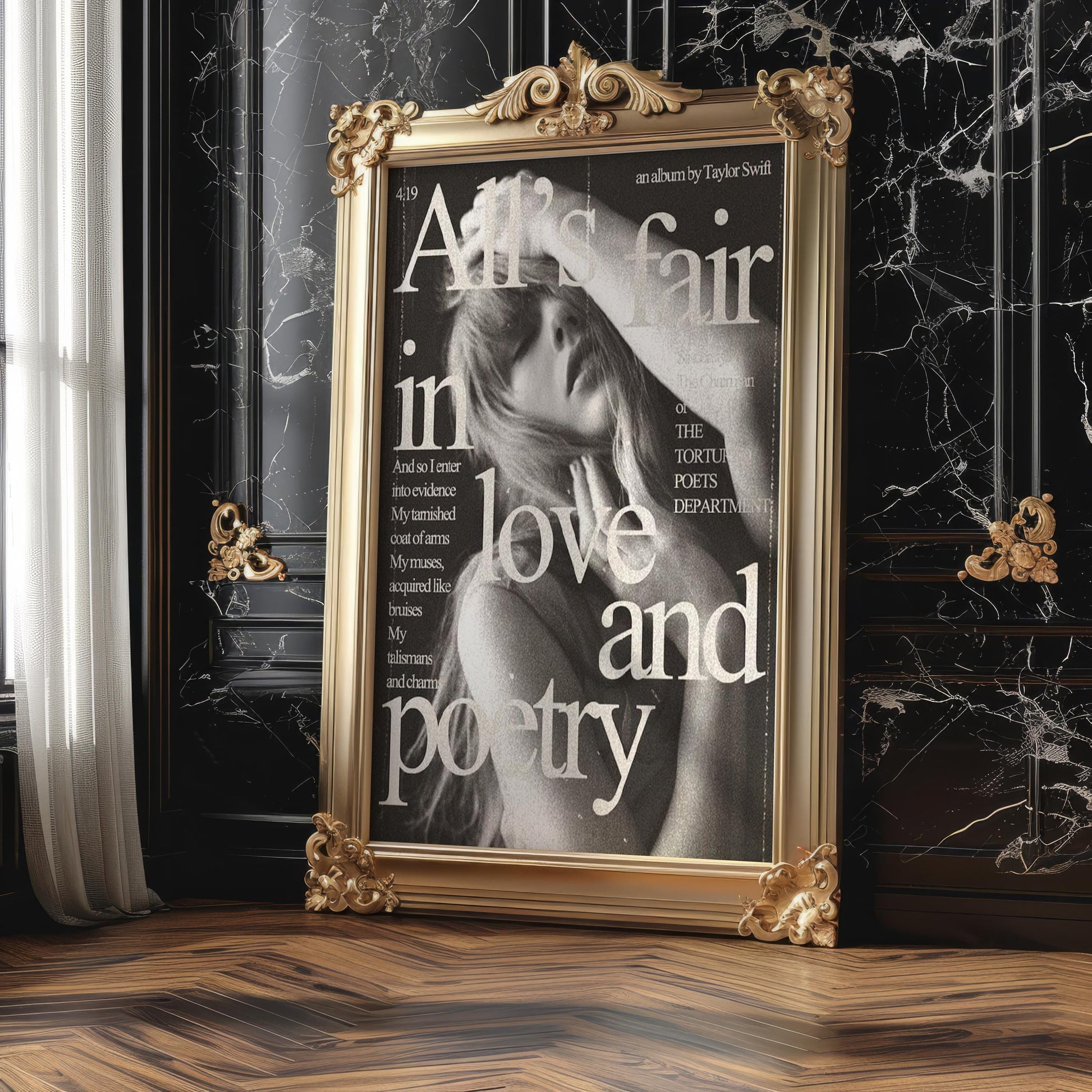 Designer Wall Art | Love And Poetry Print | Minimalist Black & White Typography typography wall art print, minimalist black and white type poster, modern graphic design decor, Monohaus