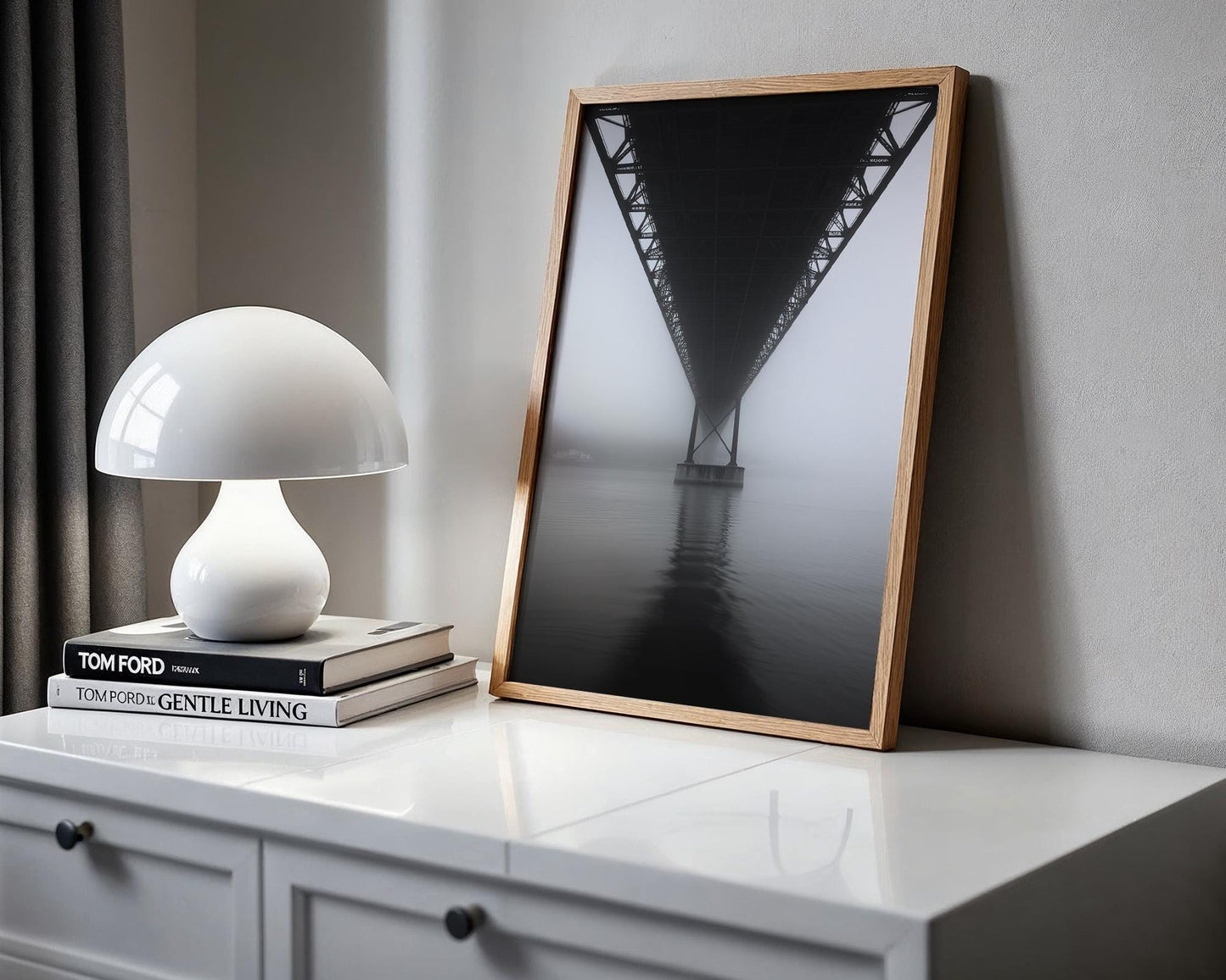 World Landmark | Porto Bridge Photography Print | Minimalist Black and White Wall Art wall art print, minimalist black and white poster, modern Scandinavian wall decor, Monohaus