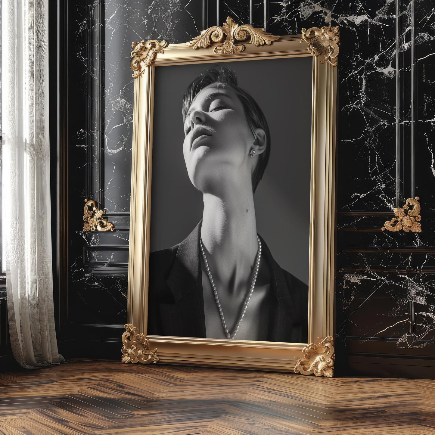 Minimal Wall Art | Retro Paris Fashion Print |  Luxury Photography wall art print, minimalist black and white poster, modern Scandinavian wall decor, Monohaus