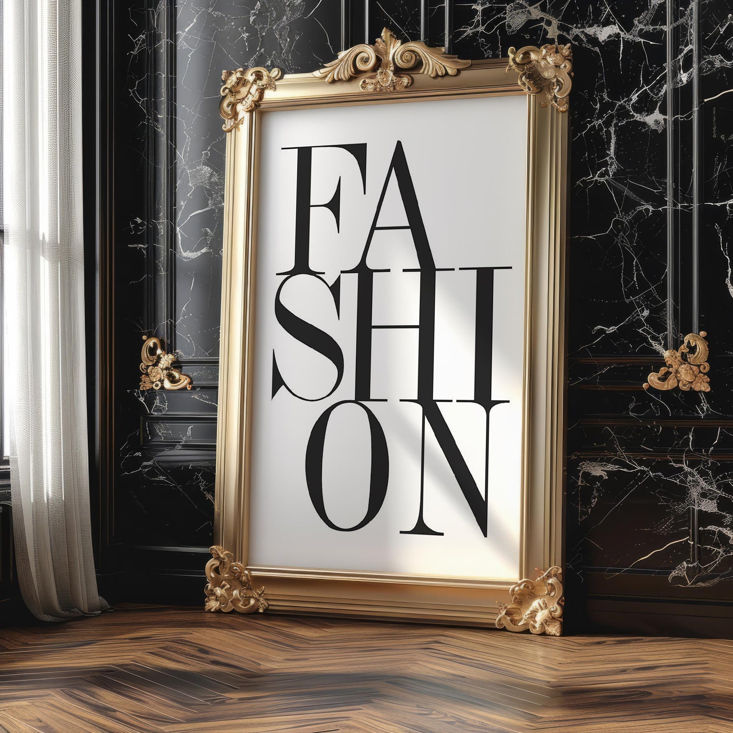 Designer Wall Art | Fashion Typography Print | Modern Black and White Home Decor typography wall art print, minimalist black and white type poster, modern graphic design decor, Monohaus