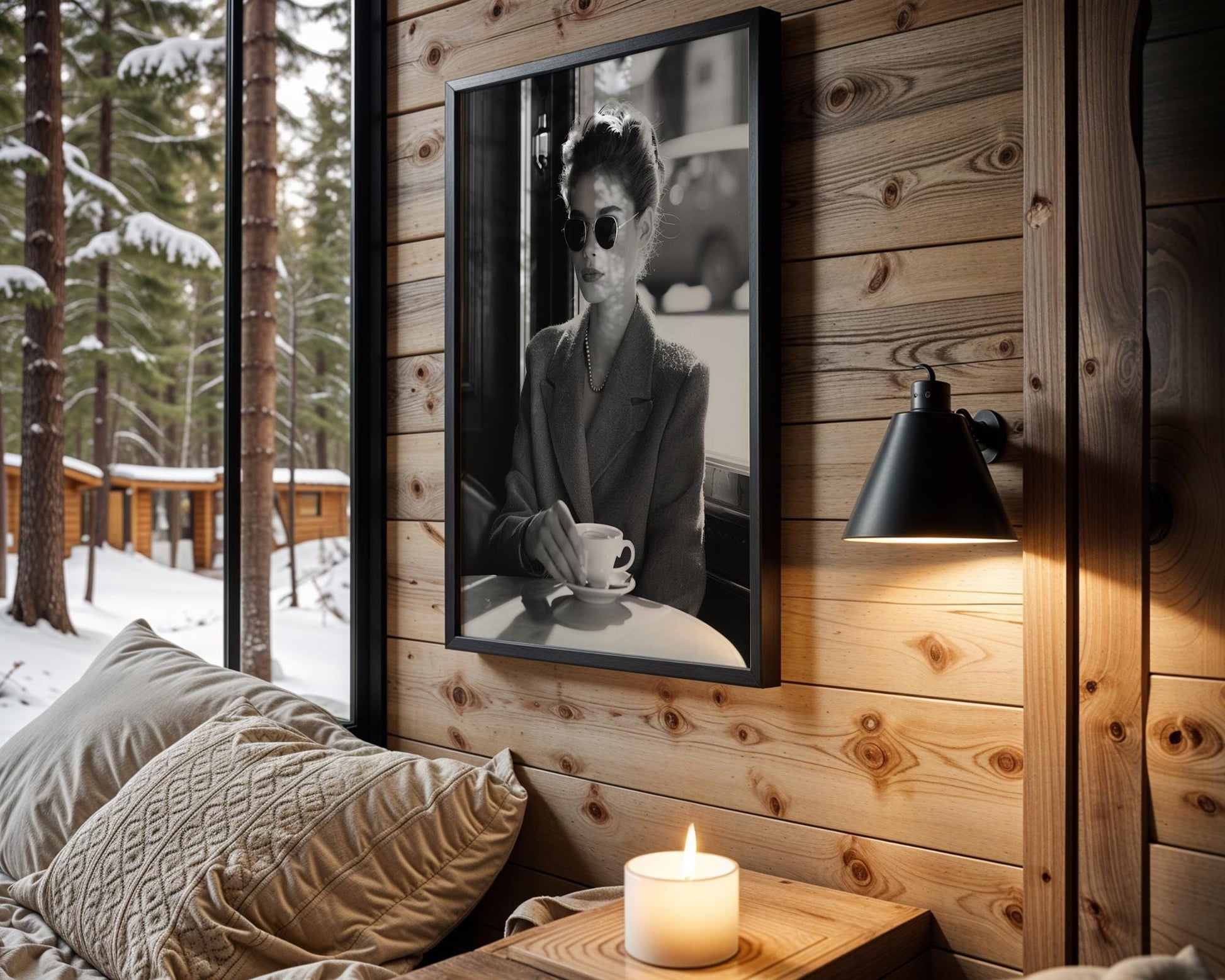 Minimal Wall Art | Retro Paris Fashion Print |  Glamour Photography wall art print, minimalist black and white poster, modern Scandinavian wall decor, Monohaus