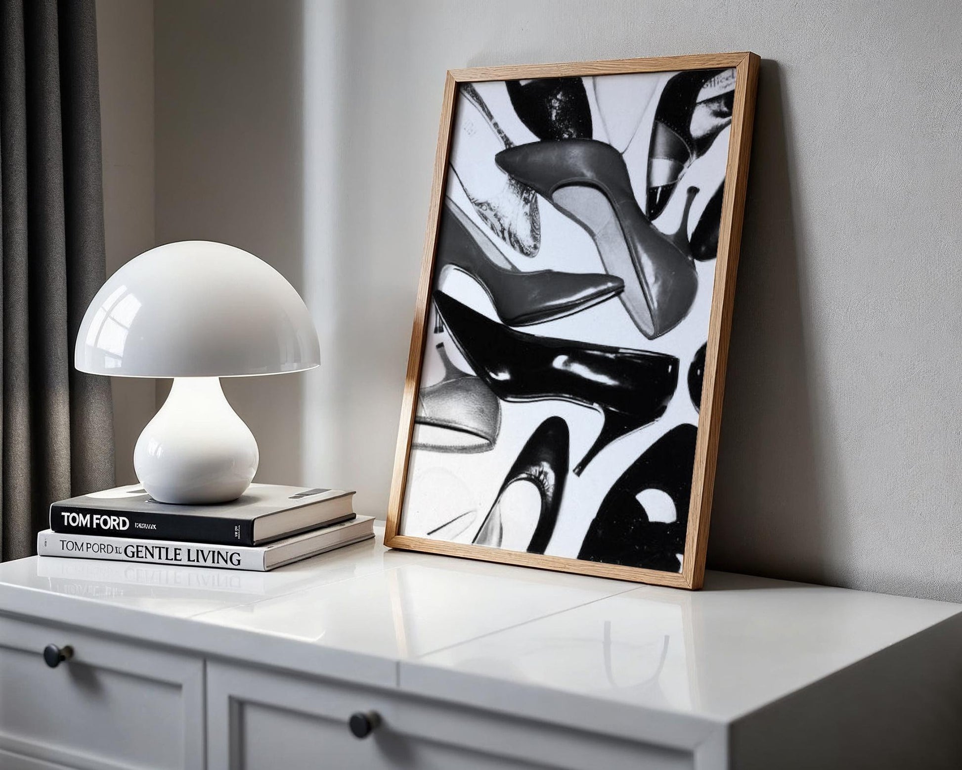 Black and White High Heels Fashion Print | Minimalist Chic Wall Art wall art print, minimalist black and white poster, modern Scandinavian wall decor, Monohaus