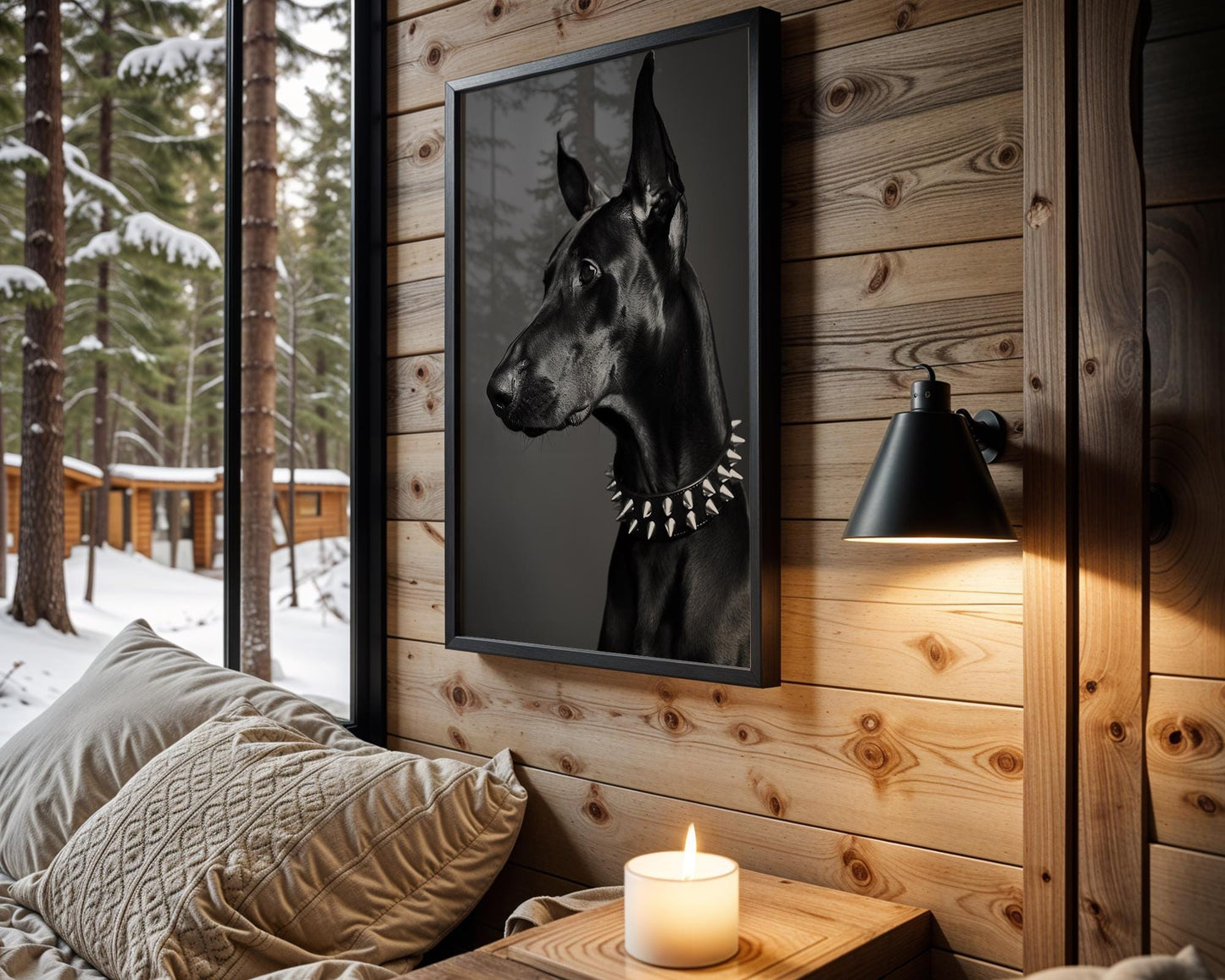 Dog Photography Doberman Print | Pet Portrait | Modern Home Decor wall art print, minimalist black and white poster, modern Scandinavian wall decor, Monohaus