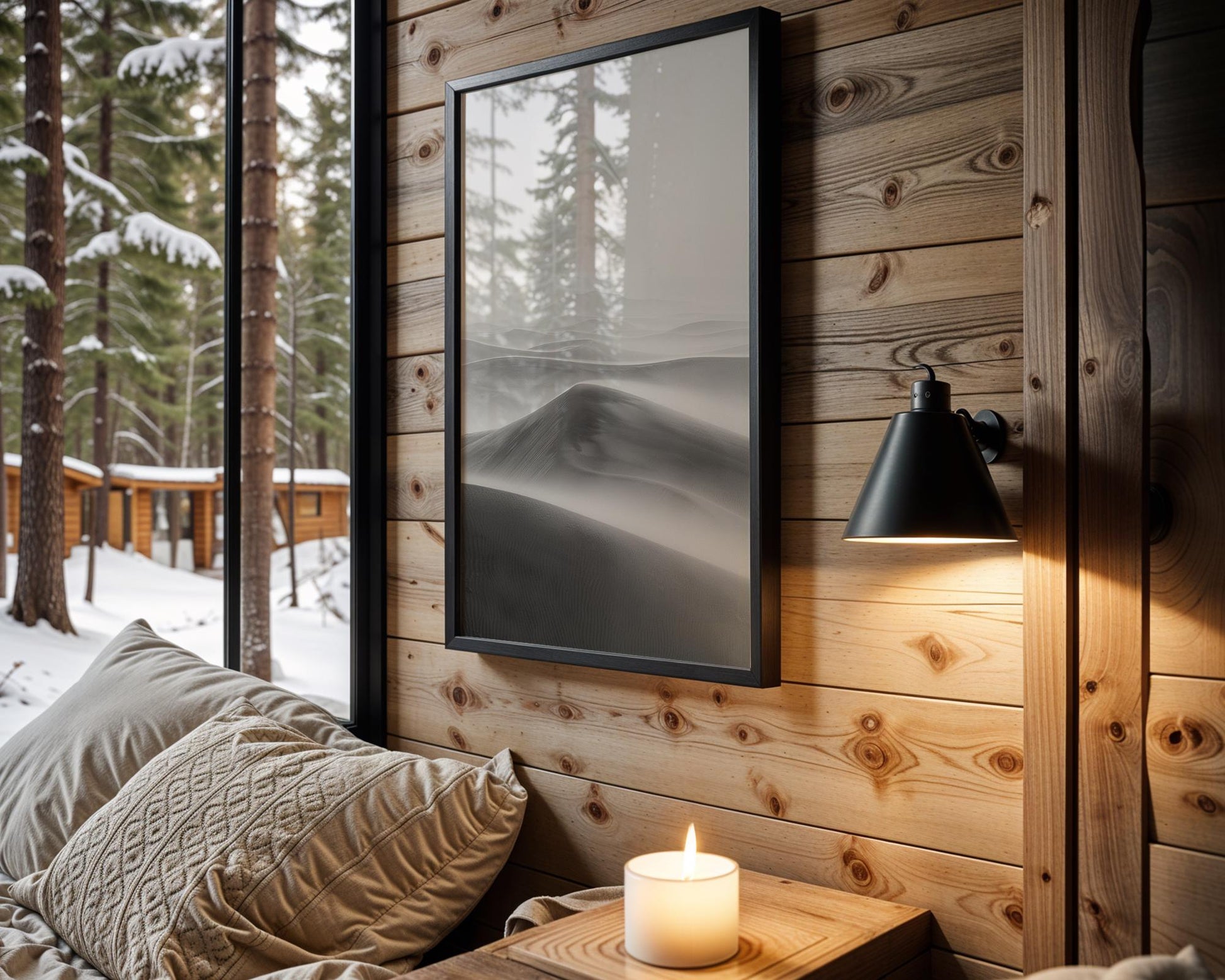 Botanical Photo | Minimalist Sand Dune Print | Black and White Desert Photography wall art print, minimalist black and white poster, modern Scandinavian wall decor, Monohaus