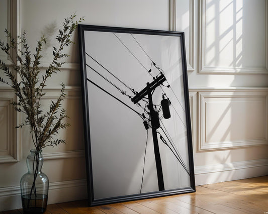 Urban Photography | Monohaus Industrial Photography Print | Black and White Minimalist Wall Art black and white photo print, minimalist monochrome wall art poster for modern interiors, Monohaus