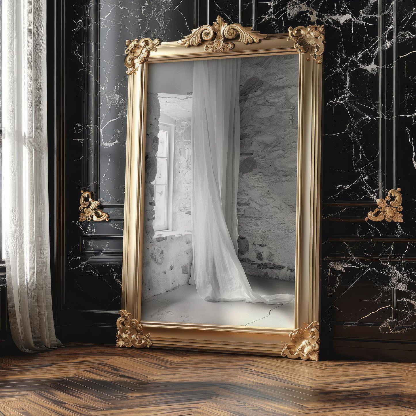 Stone Window Photography Print | Rustic Black and White Wall Art wall art print, minimalist black and white poster, modern Scandinavian wall decor, Monohaus