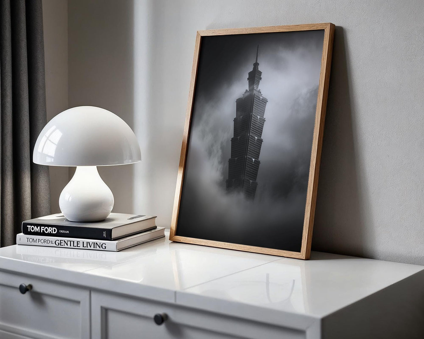 World Landmark | Taipei 101 Print | Black and White Taiwan Architecture Photography