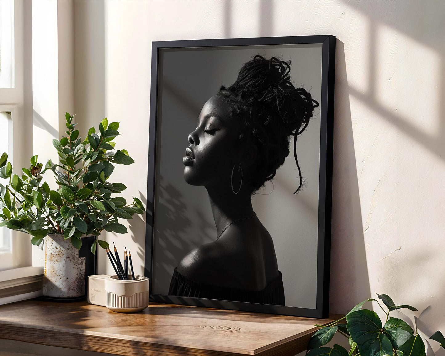 Minimal Wall Art Female Silhouette | Black and White Minimal Photography Print wall art print, minimalist black and white poster, modern Scandinavian wall decor, Monohaus