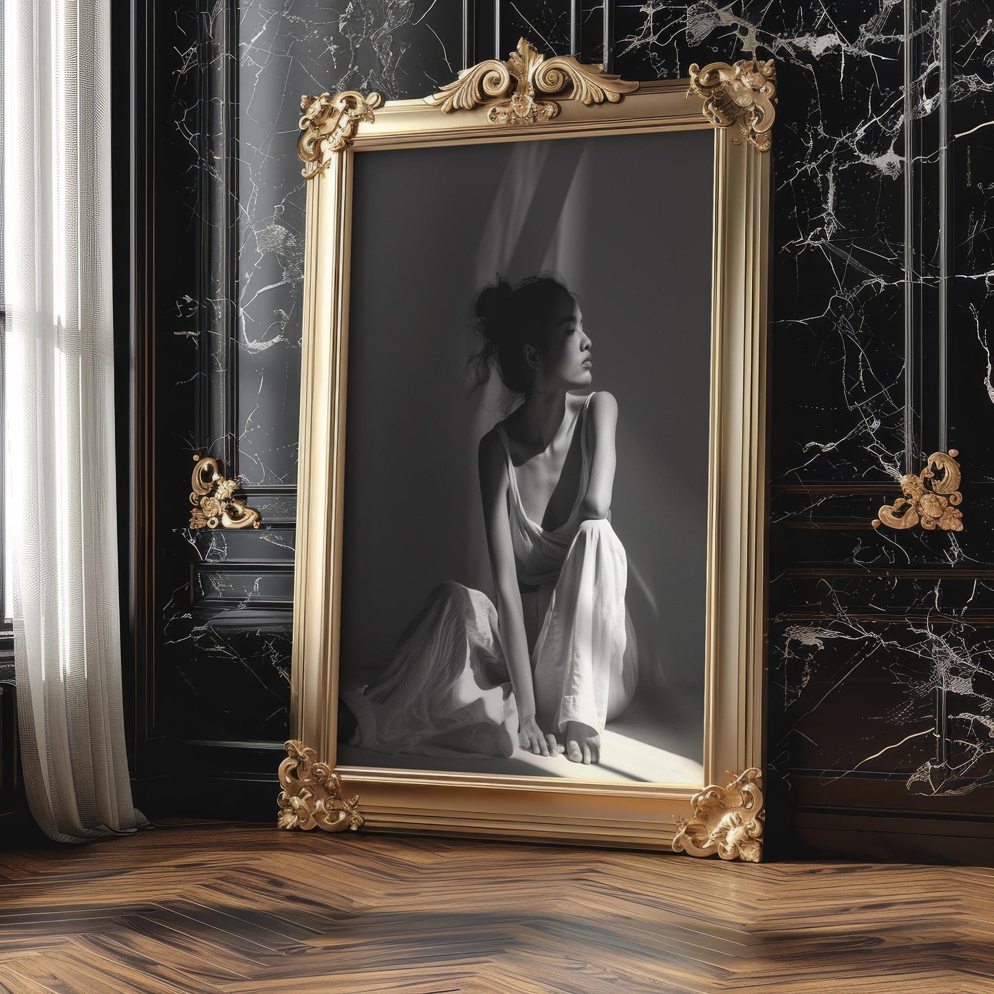 Minimal Wall Art | Retro Paris Fashion Print |  Luxury Photography wall art print, minimalist black and white poster, modern Scandinavian wall decor, Monohaus