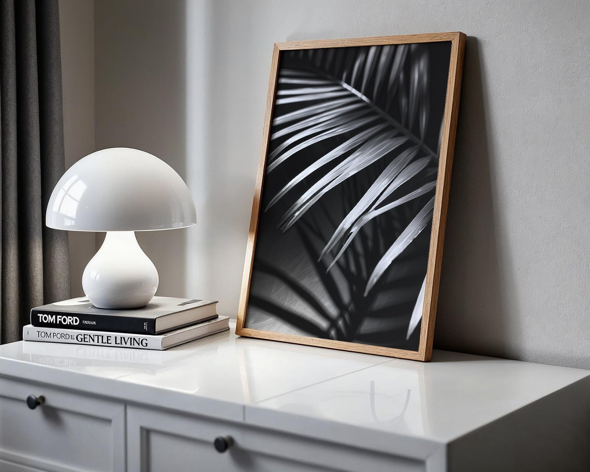 Botanical Photo | Abstract Leaf Macro Photography Print | Black & White Minimal abstract wall art print, geometric minimalist poster, modern Scandinavian decor, Monohaus