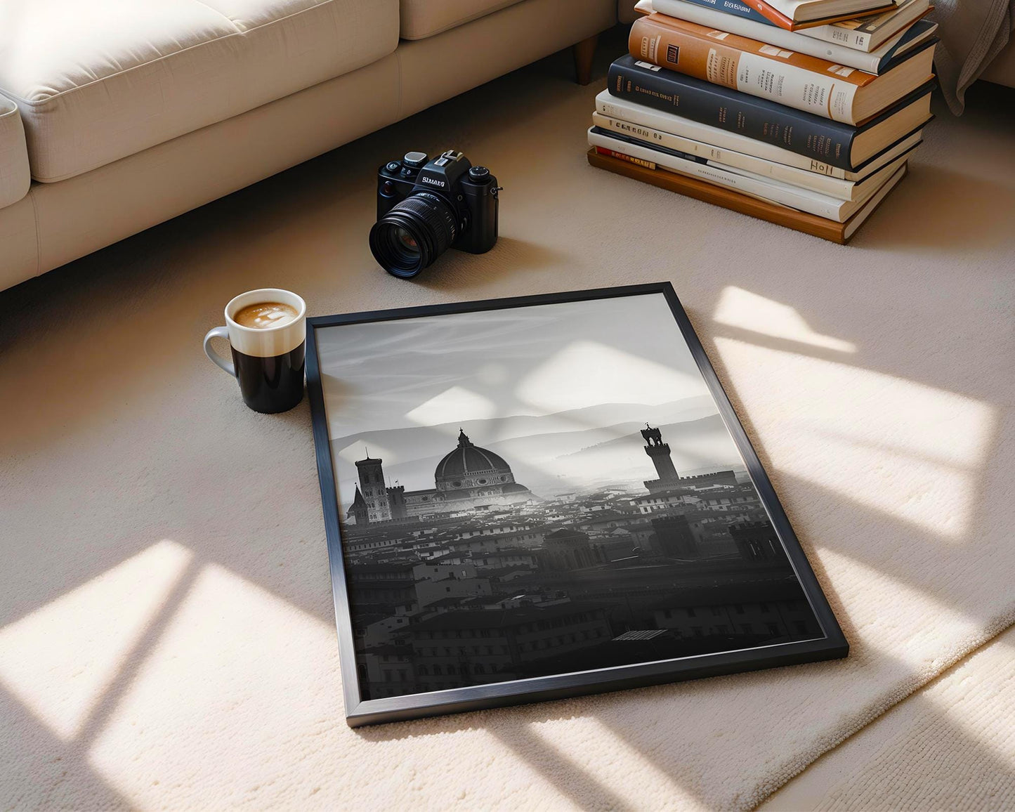 World Landmark | Florence Duomo Black and White Print | Italian Architecture Photography wall art print, black and white architectural poster, minimalist modern Scandinavian wall decor, Monohaus