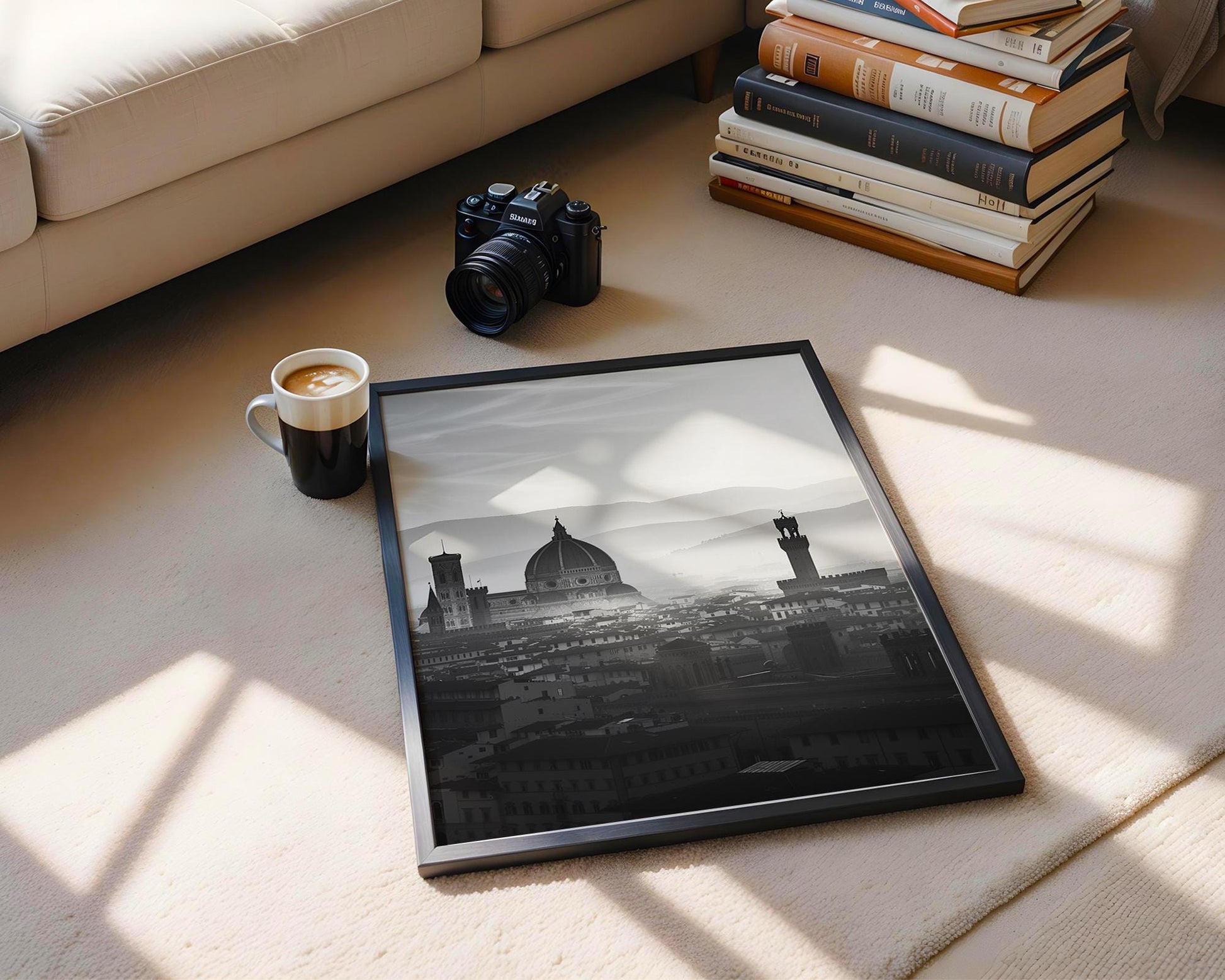 World Landmark | Florence Duomo Black and White Print | Italian Architecture Photography wall art print, black and white architectural poster, minimalist modern Scandinavian wall decor, Monohaus