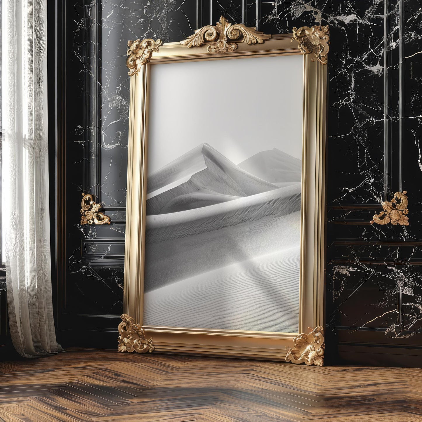 Botanical Photo | Sand Dune Landscape Print | Minimalist Black and White Fine Art wall art print, minimalist black and white poster, modern Scandinavian wall decor, Monohaus