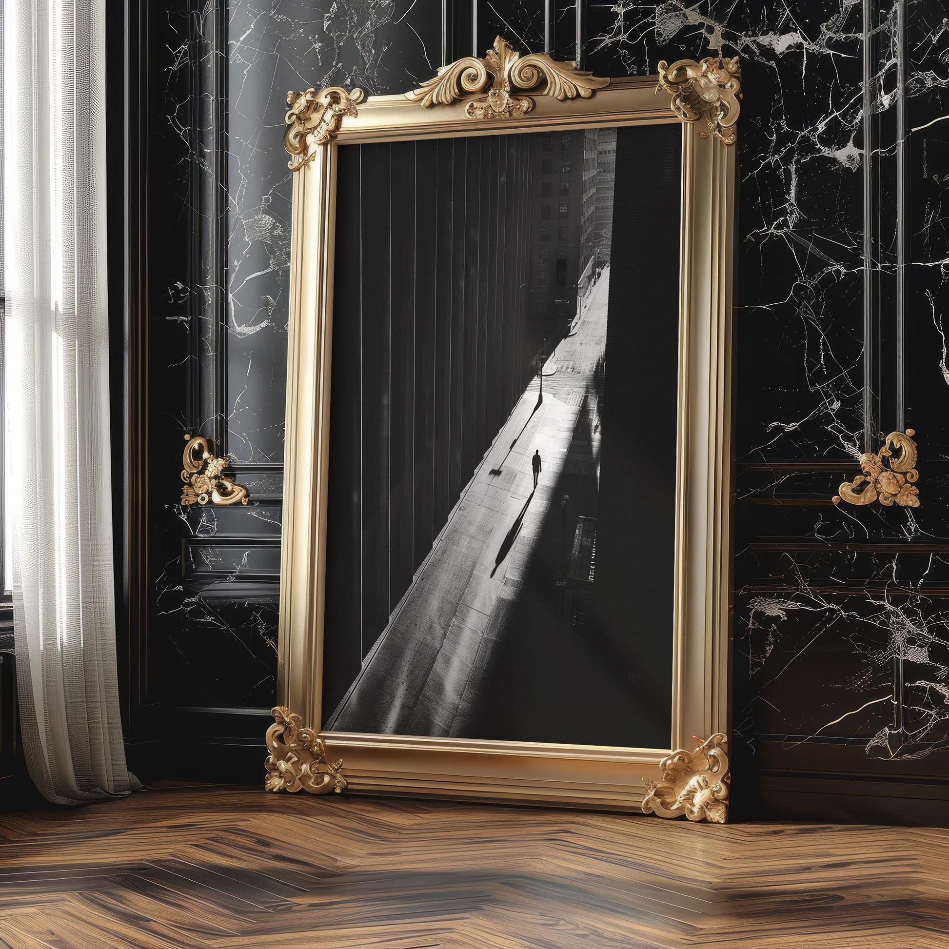 City Street Photography Print | Black and White Urban Wall Art wall art print, black and white architectural poster, minimalist modern Scandinavian wall decor, Monohaus